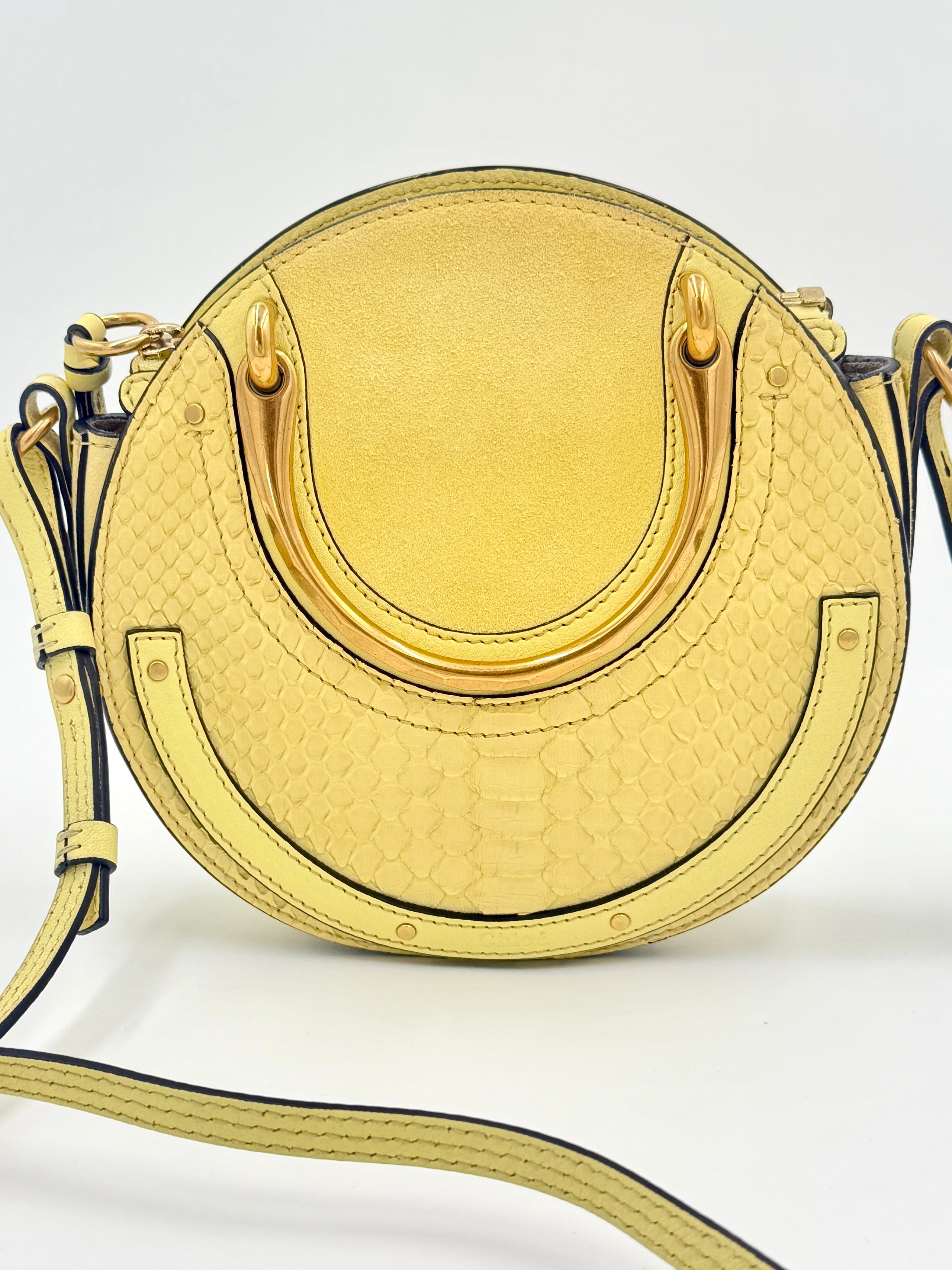 Pre-Owned Chloe Python and Suede Nile Bracelet Crossbody Bag - Authenticated