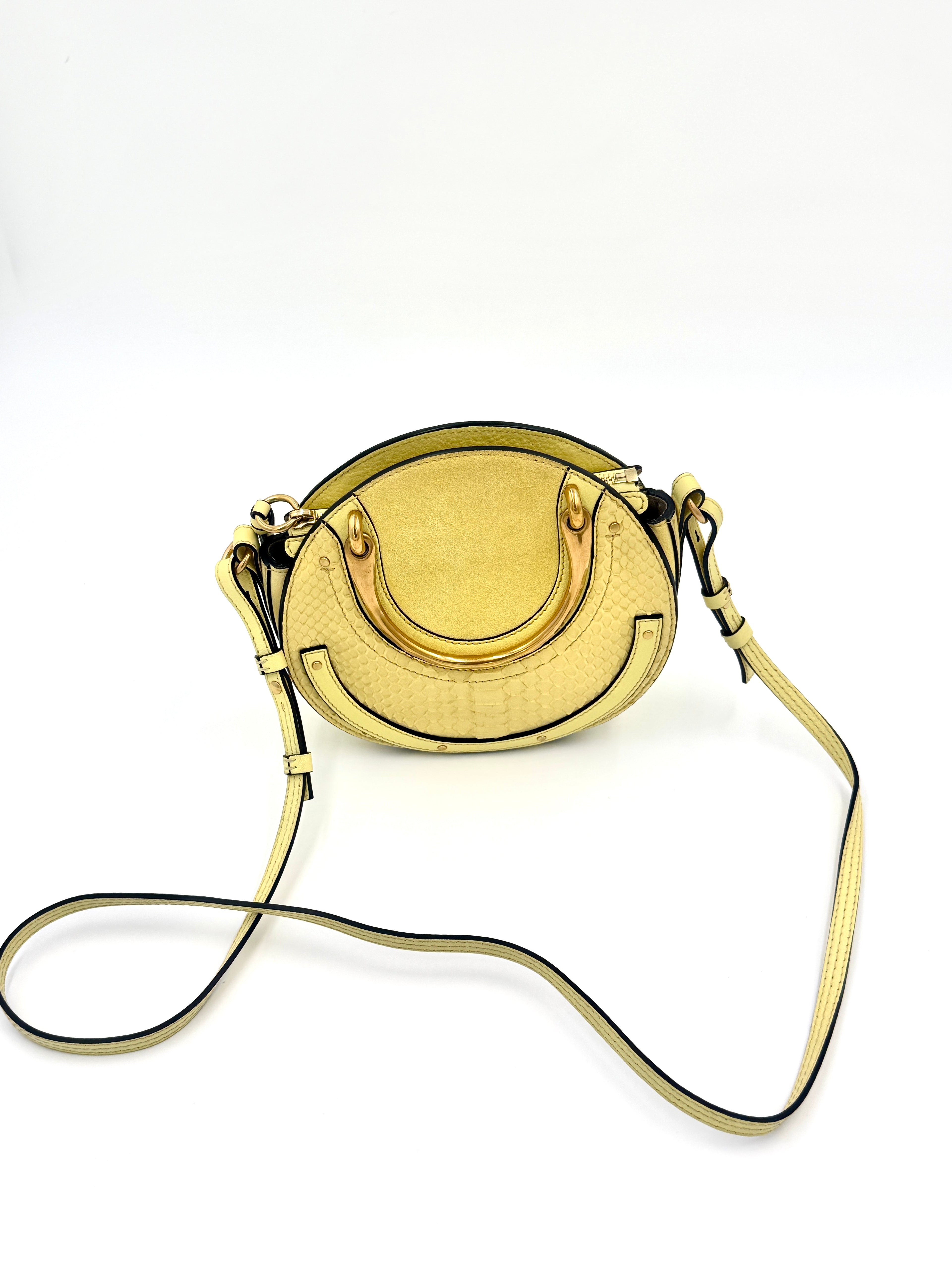 Pre-Owned Chloe Python and Suede Nile Bracelet Crossbody Bag - Authenticated