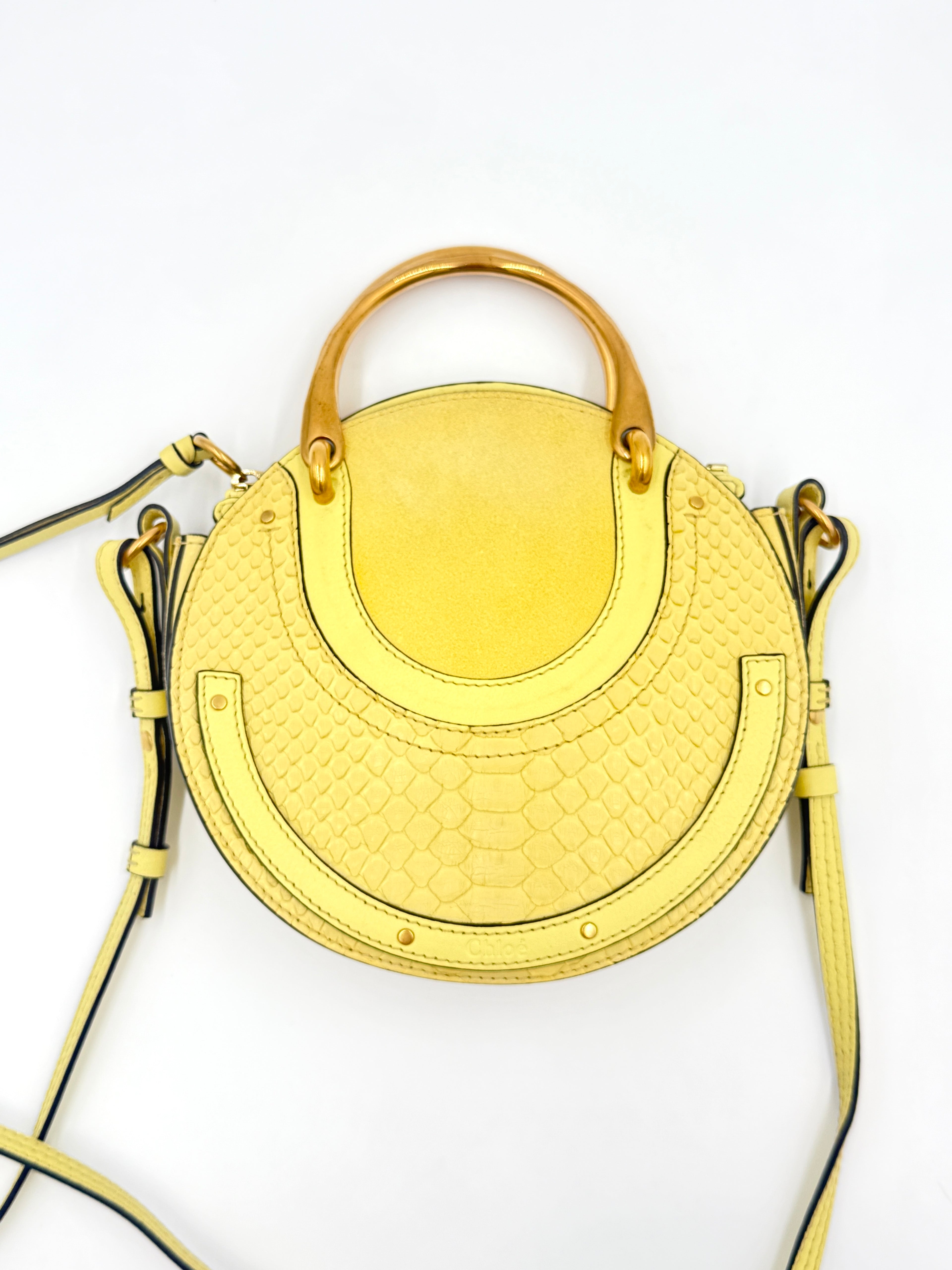 Pre-Owned Chloe Python and Suede Nile Bracelet Crossbody Bag - Authenticated