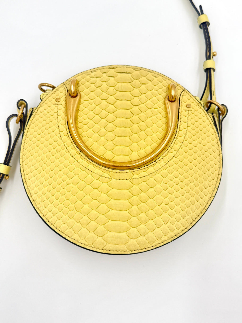 Pre-Owned Chloe Python and Suede Nile Bracelet Crossbody Bag - Authenticated