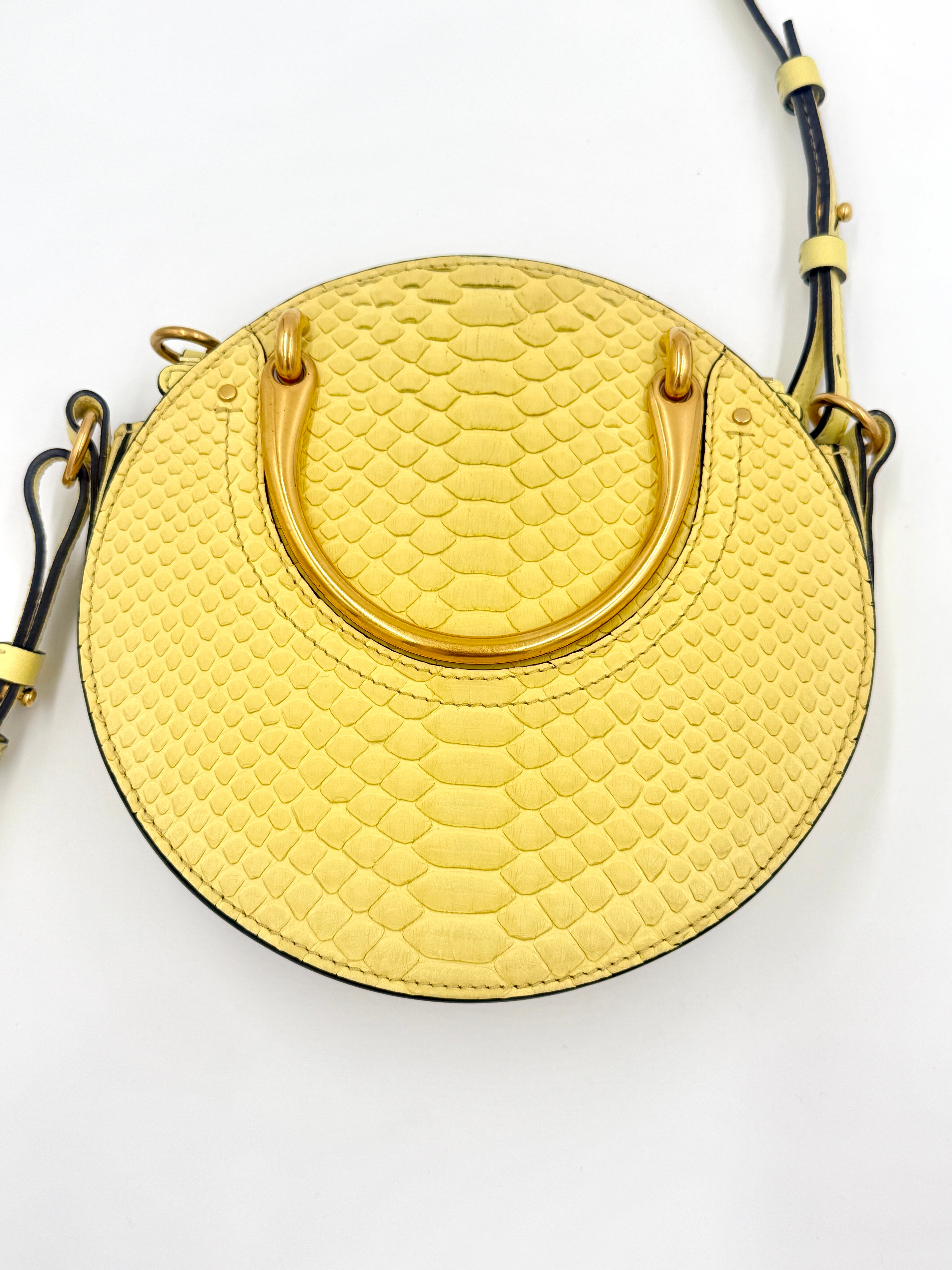 Pre-Owned Chloe Python and Suede Nile Bracelet Crossbody Bag - Authenticated