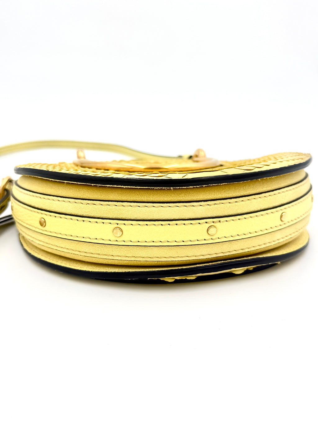 Pre-Owned Chloe Python and Suede Nile Bracelet Crossbody Bag - Authenticated