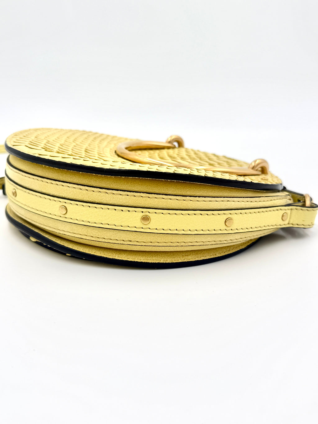 Pre-Owned Chloe Python and Suede Nile Bracelet Crossbody Bag - Authenticated