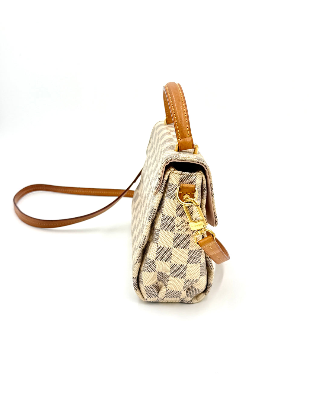 Pre-Owned Louis Vuitton Croisette Damier Azur Canvas Top Handle Bag with Crossbody Strap - Authenticated