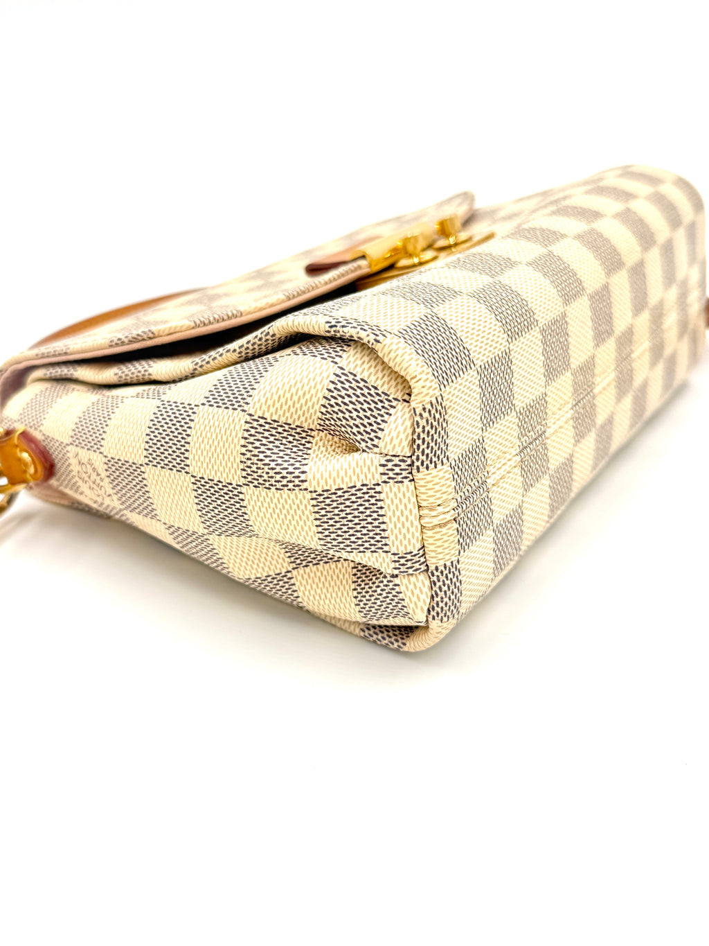 Pre-Owned Louis Vuitton Croisette Damier Azur Canvas Top Handle Bag with Crossbody Strap - Authenticated
