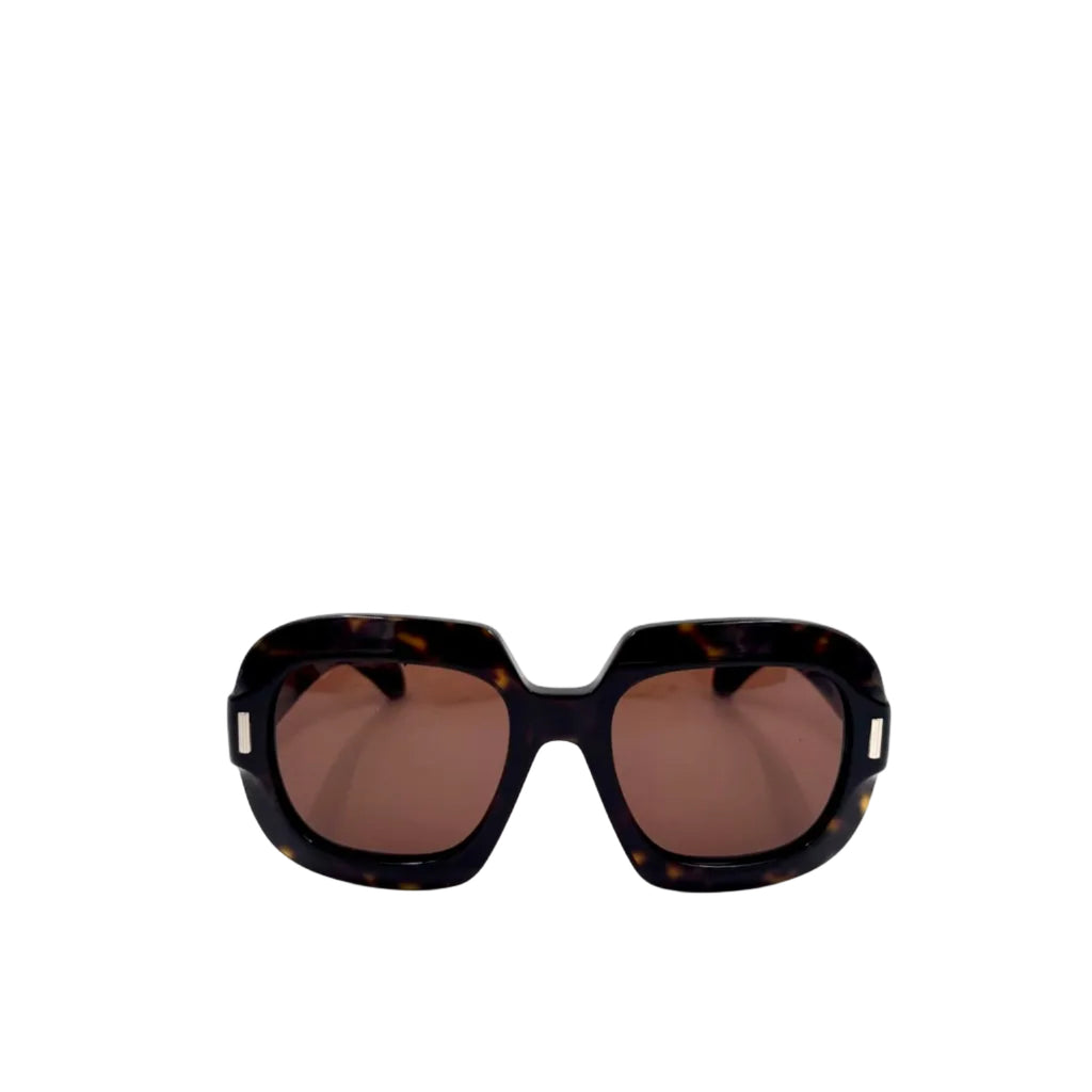 Salvatore Ferragamo Brown Tortoiseshell Oversized Sunglasses