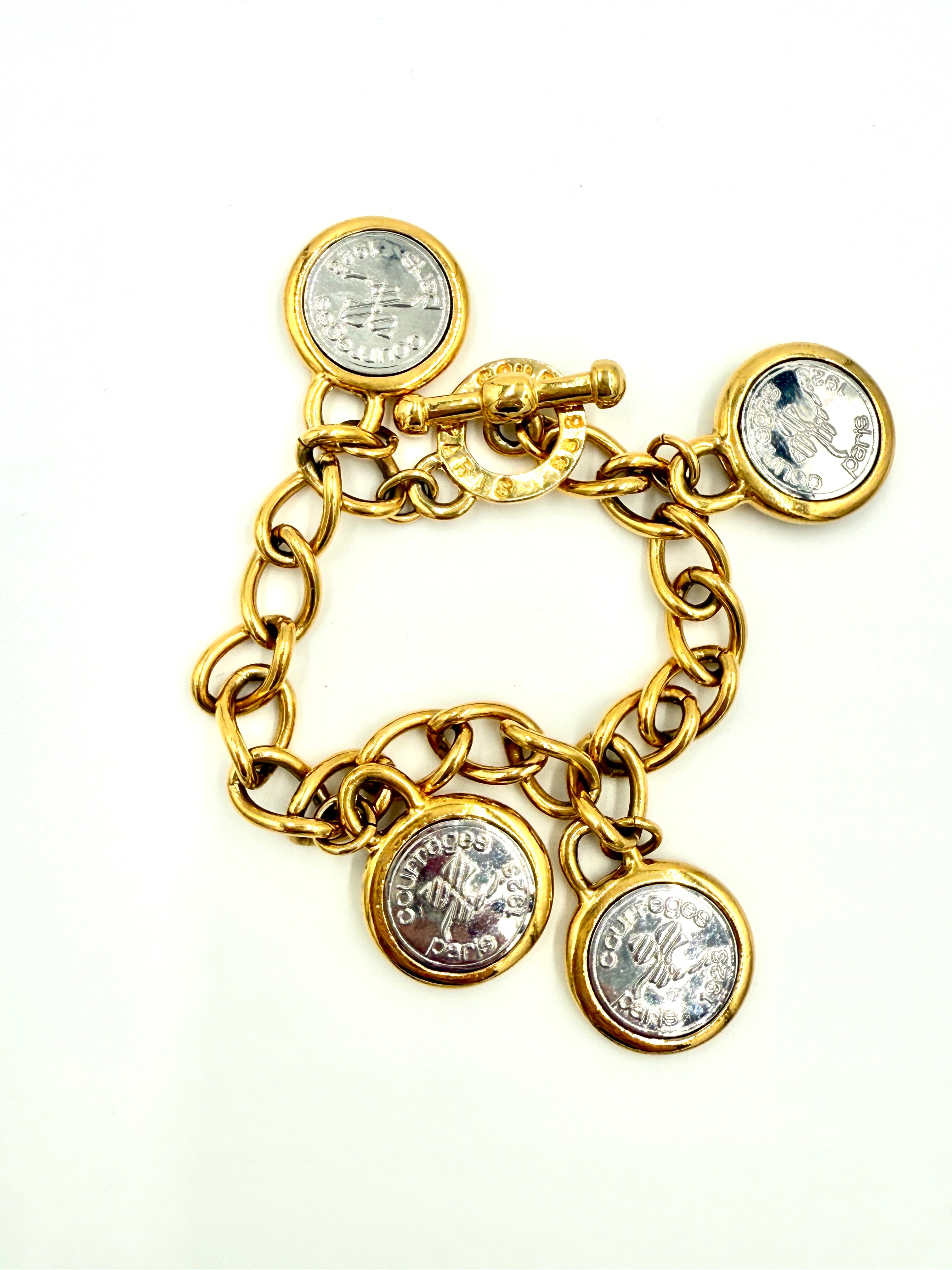 Pre-Owned Vintage Courreges Medallion Bracelet - Authenticated