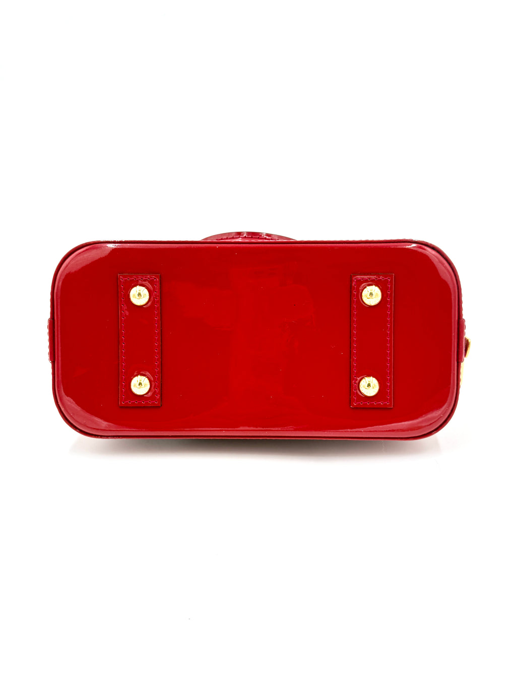 Pre-Owned Louis Vuitton Red Patent Vernis Leather Alma BB Bag - Authenticated