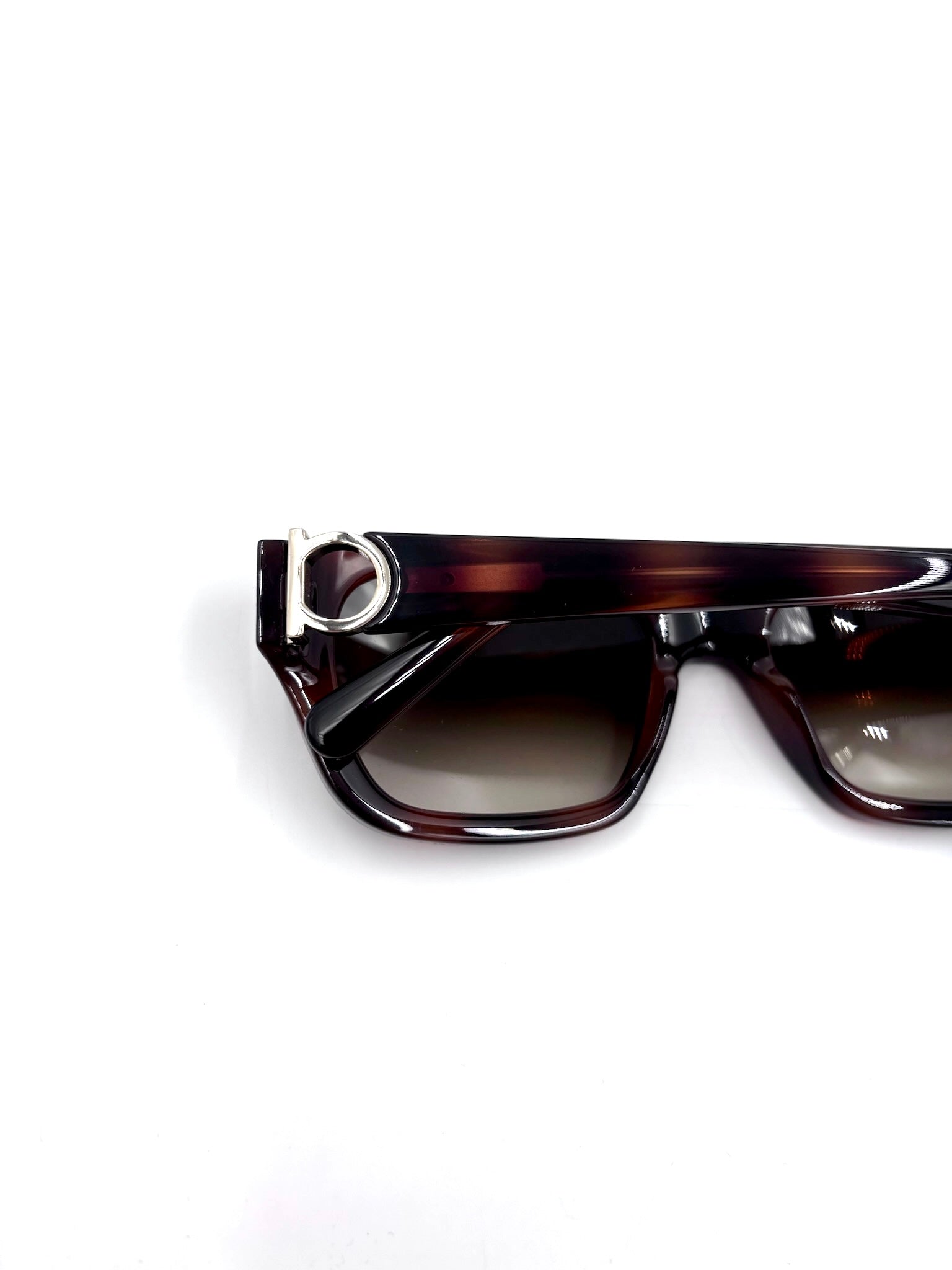 Salvatore Ferragamo SF1012S Dark Havana Tortoise Sunglasses with Silver Gancini Hardware