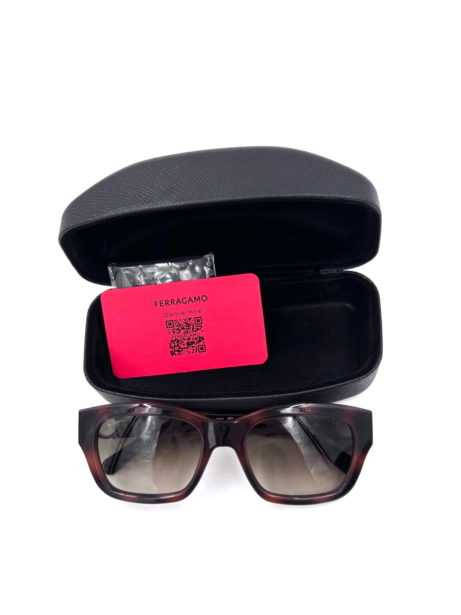 Salvatore Ferragamo SF1012S Dark Havana Tortoise Sunglasses with Silver Gancini Hardware