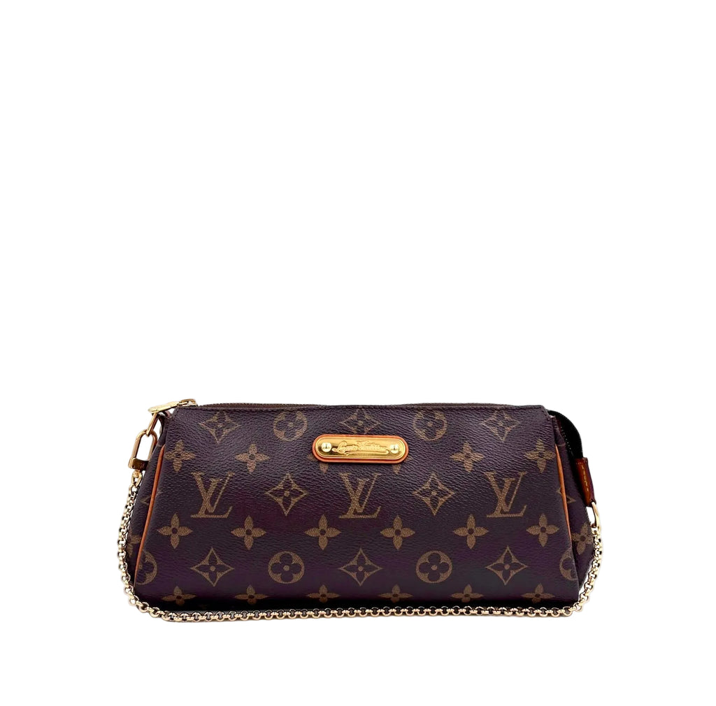 Pre-owned Louis Vuitton Monogram Eva Clutch with Chain and Crossbody Strap - Authenticated
