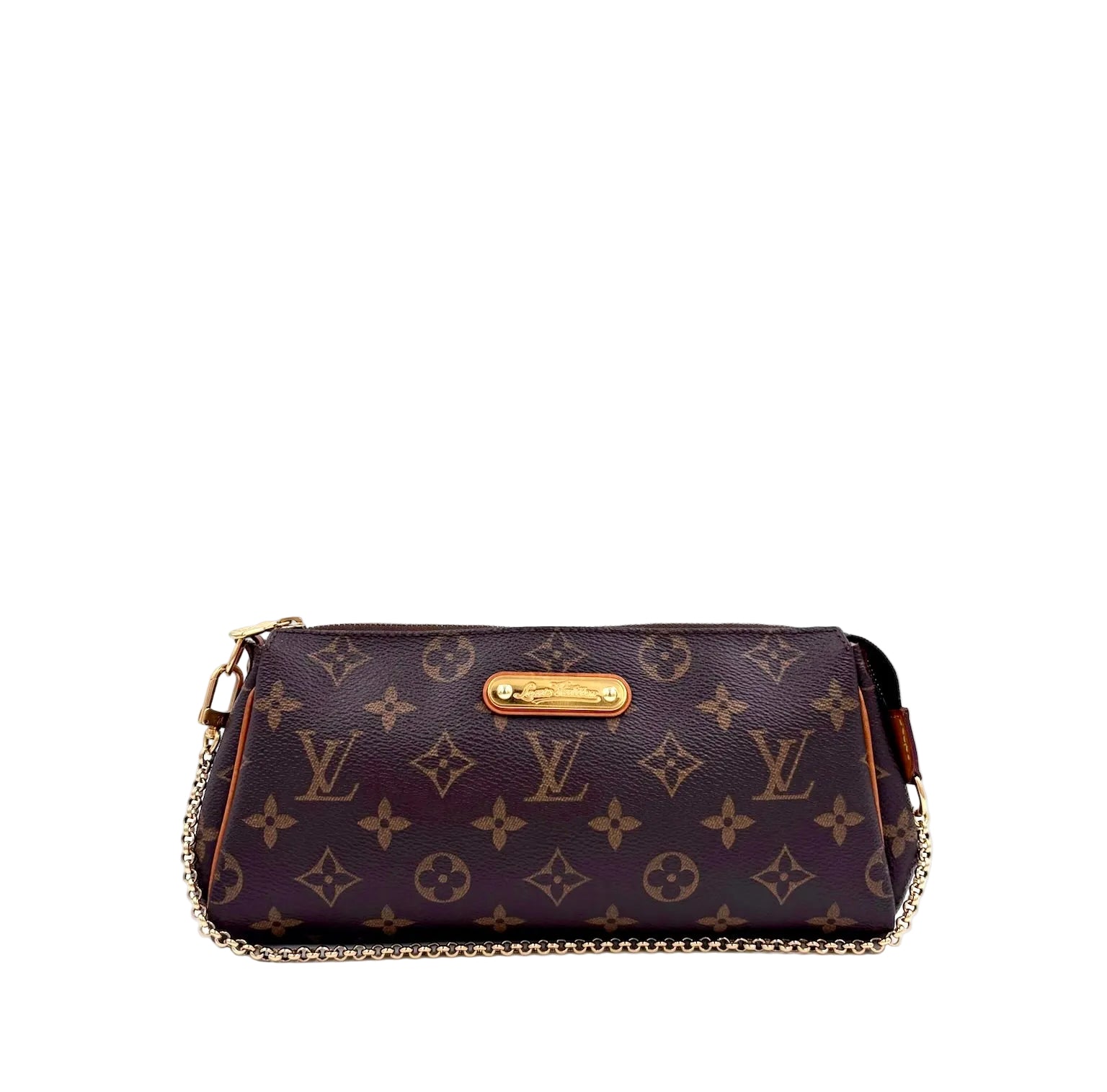 Pre-owned Louis Vuitton Monogram Eva Clutch with Chain and Crossbody Strap - Authenticated