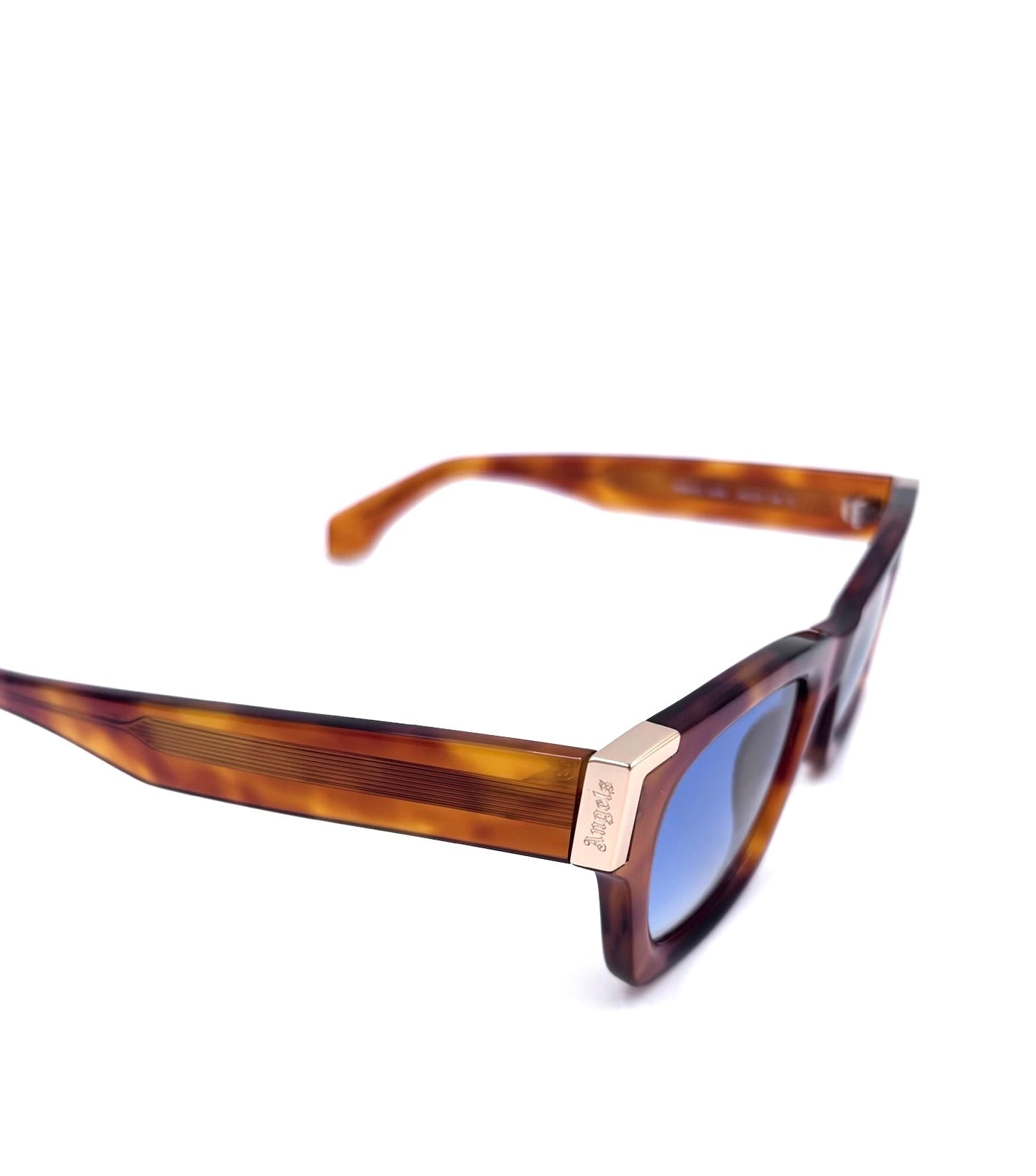 Palm Angels Westport Tortoiseshell Sunglasses with Blue Gradient Lenses