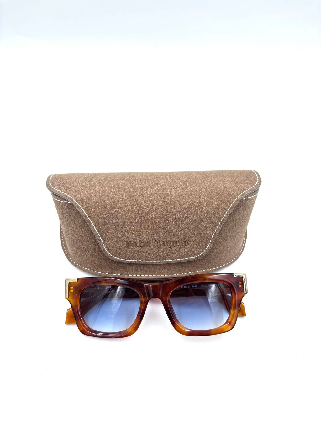 Palm Angels Westport Tortoiseshell Sunglasses with Blue Gradient Lenses