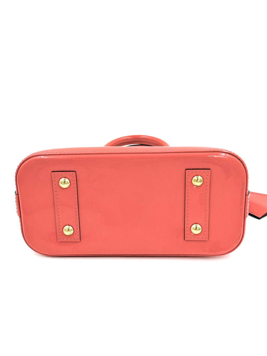 Pre-owned Louis Vuitton Alma BB Coral Vernis Patent Leather - Authenticated