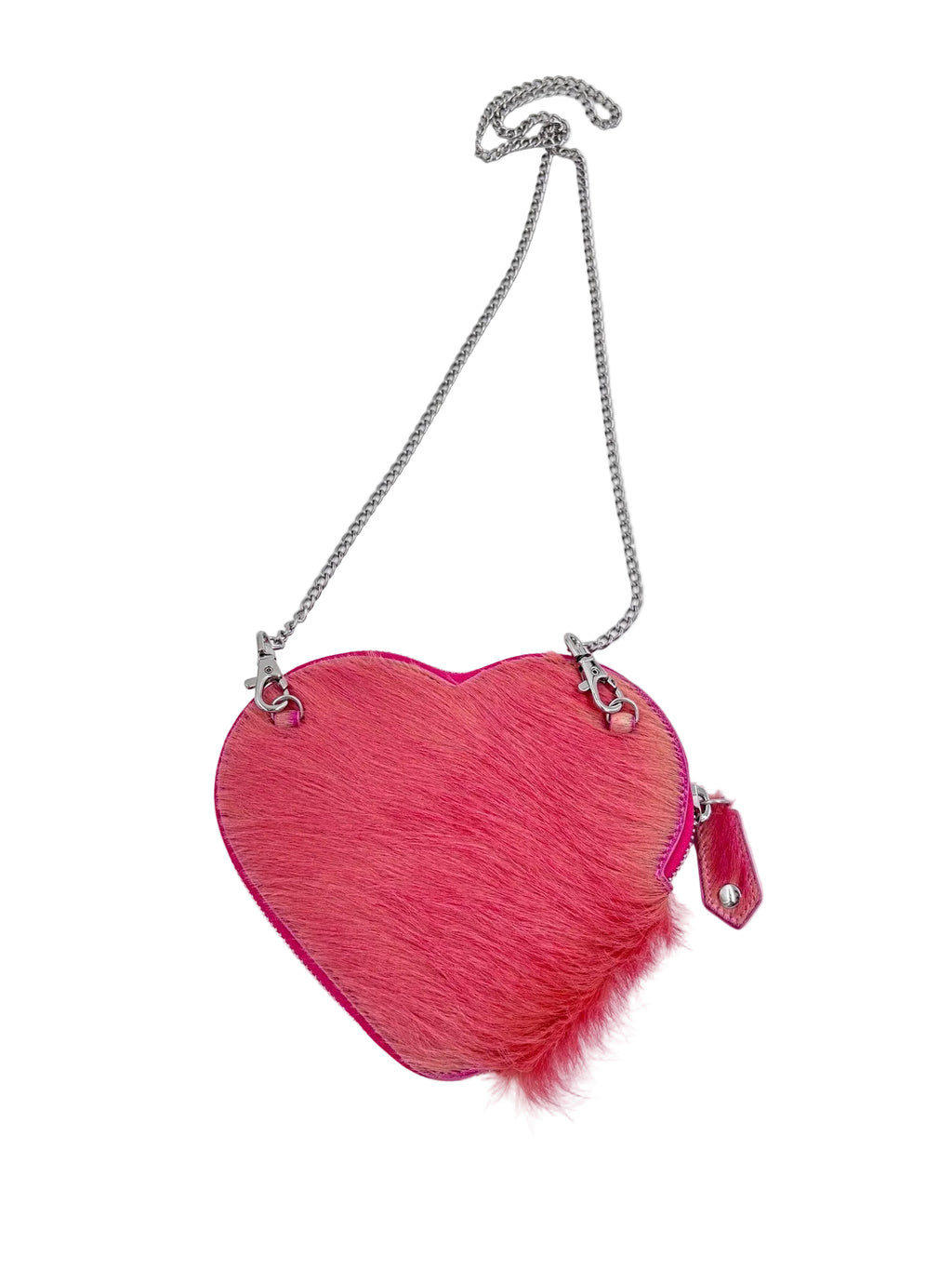 Pre-owned Vivienne Westwood Pink Pony Hair Heart Crossbody