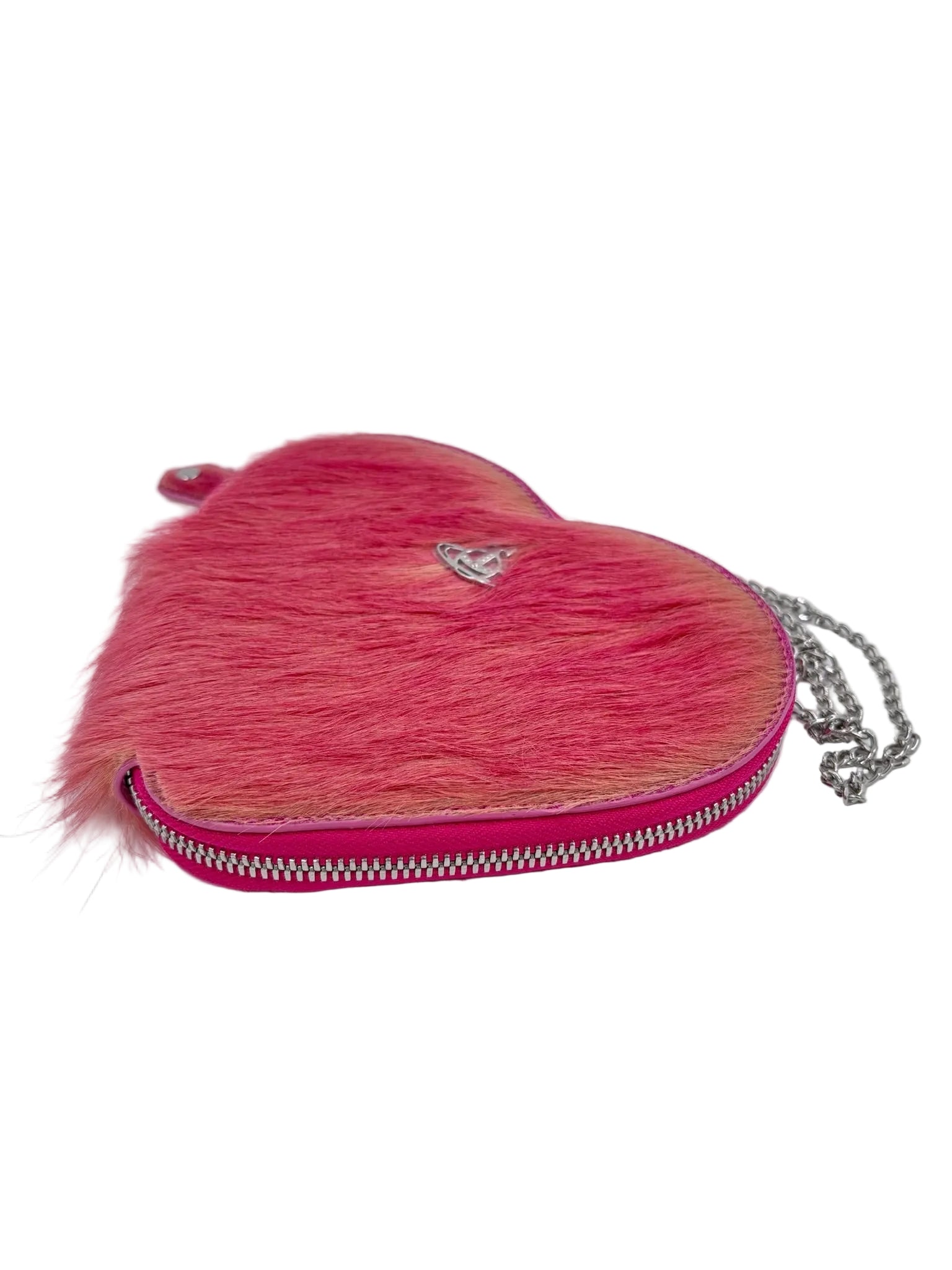 Pre-owned Vivienne Westwood Pink Pony Hair Heart Crossbody