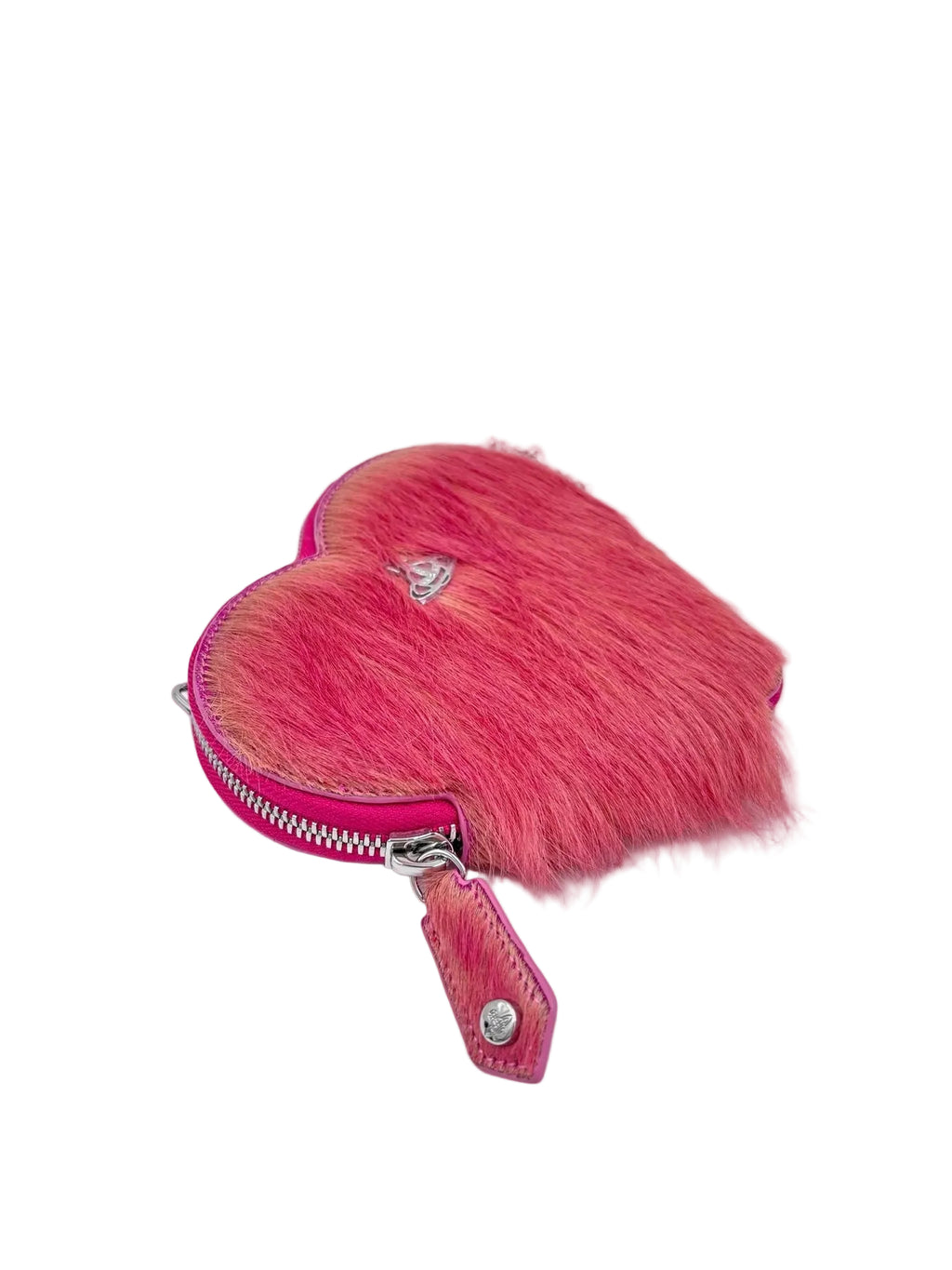 Pre-owned Vivienne Westwood Pink Pony Hair Heart Crossbody
