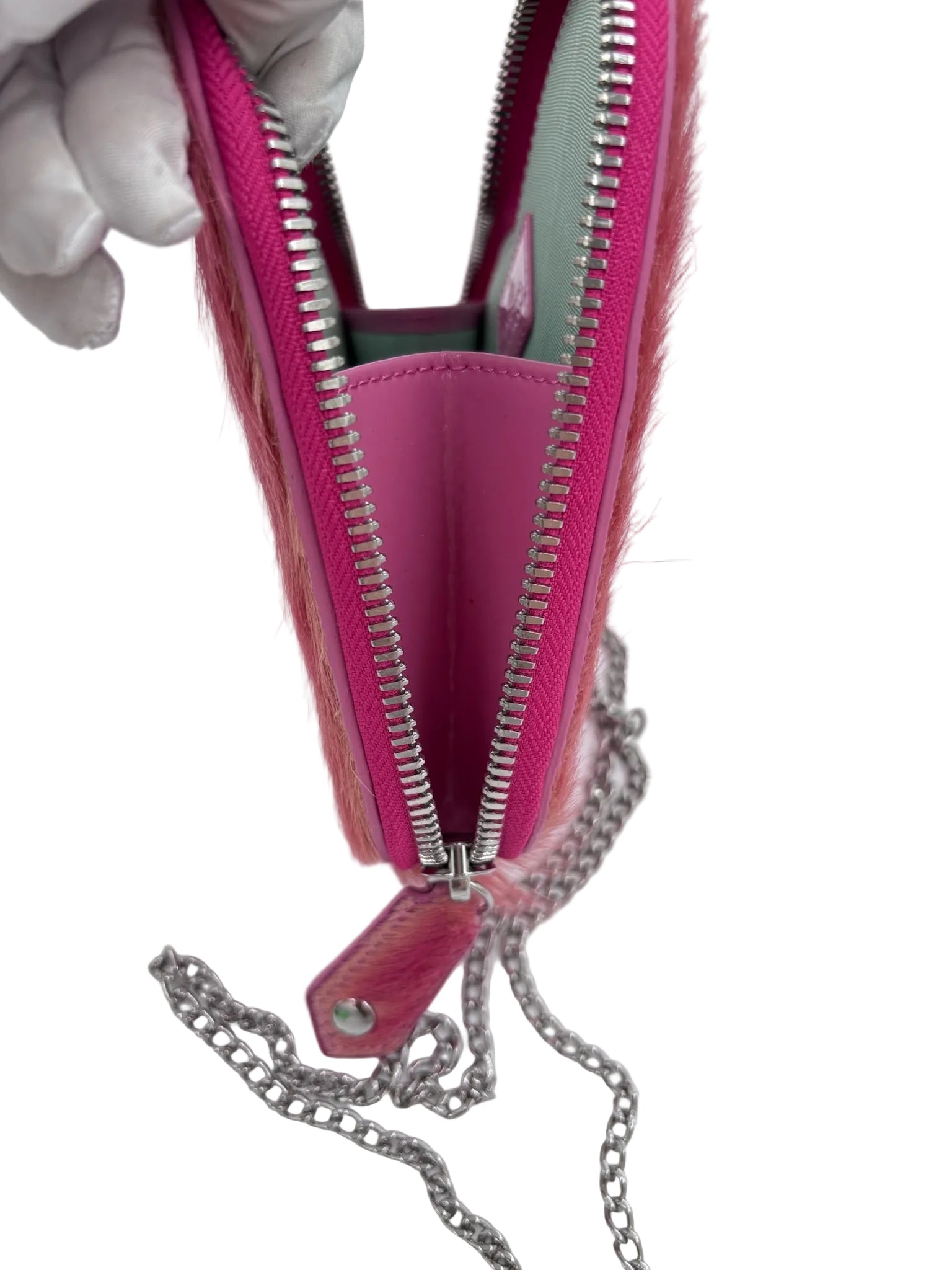 Pre-owned Vivienne Westwood Pink Pony Hair Heart Crossbody