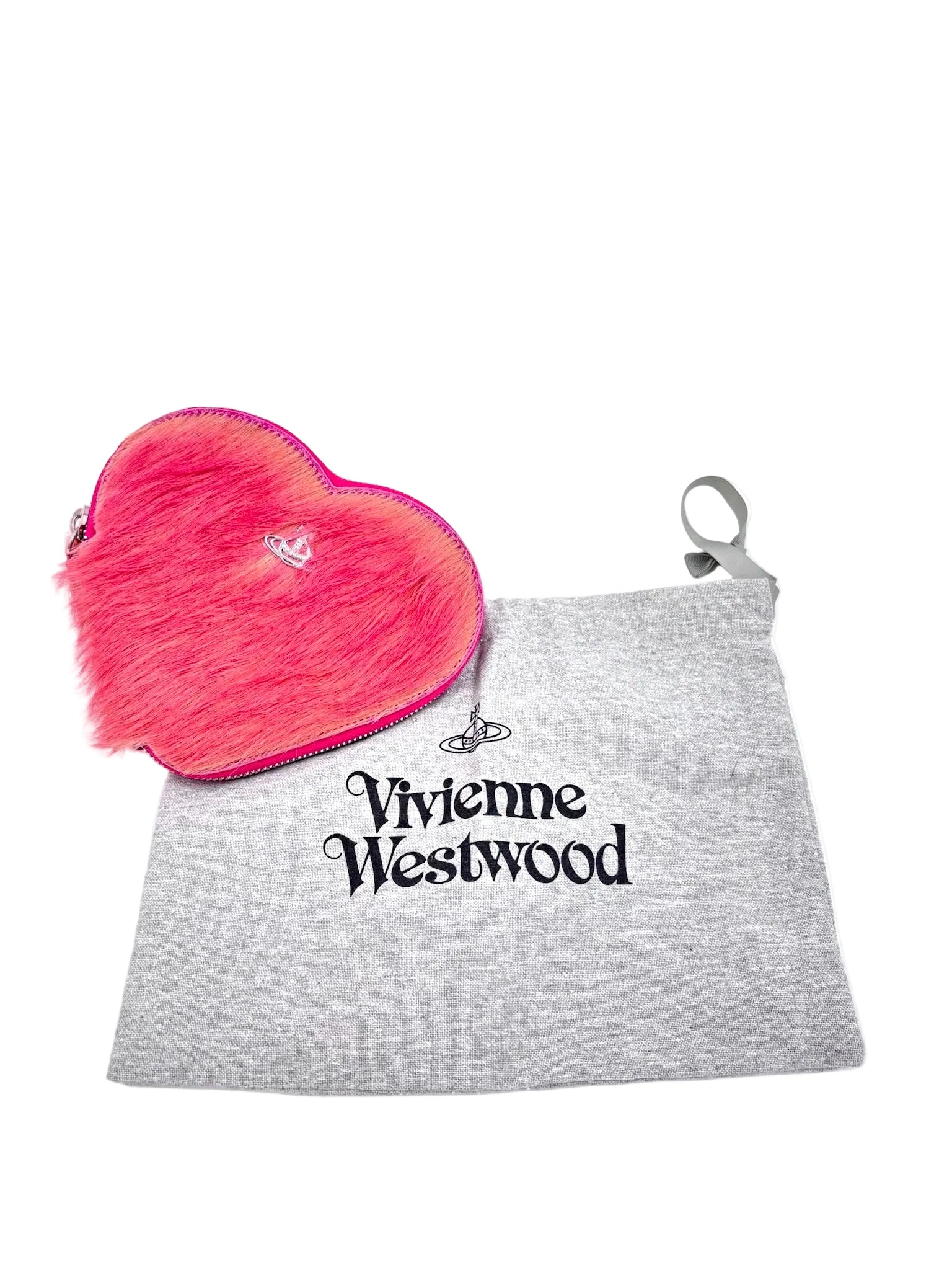 Pre-owned Vivienne Westwood Pink Pony Hair Heart Crossbody