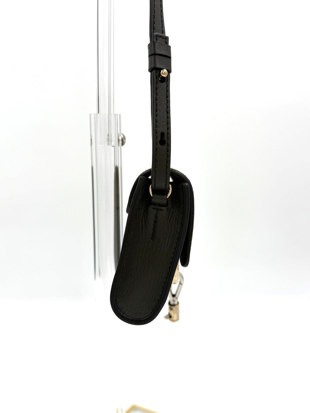 Pre-owned Chloe Faye Crossbody Wallet Olive Suede and Leather Mixed Metal Hardware - Authenticated
