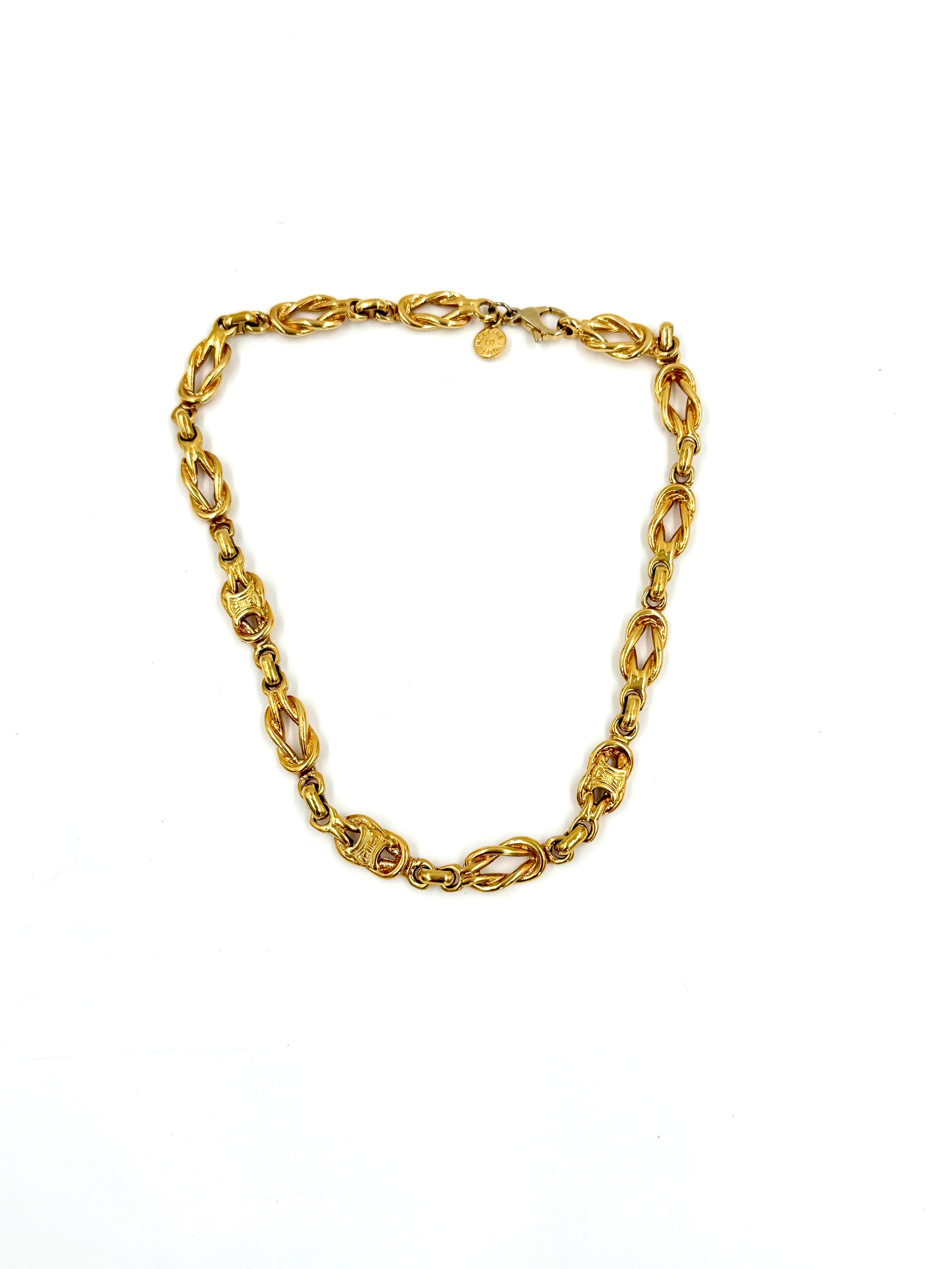 Pre-owned Celine Triomphe Chain Necklace - Authenticated