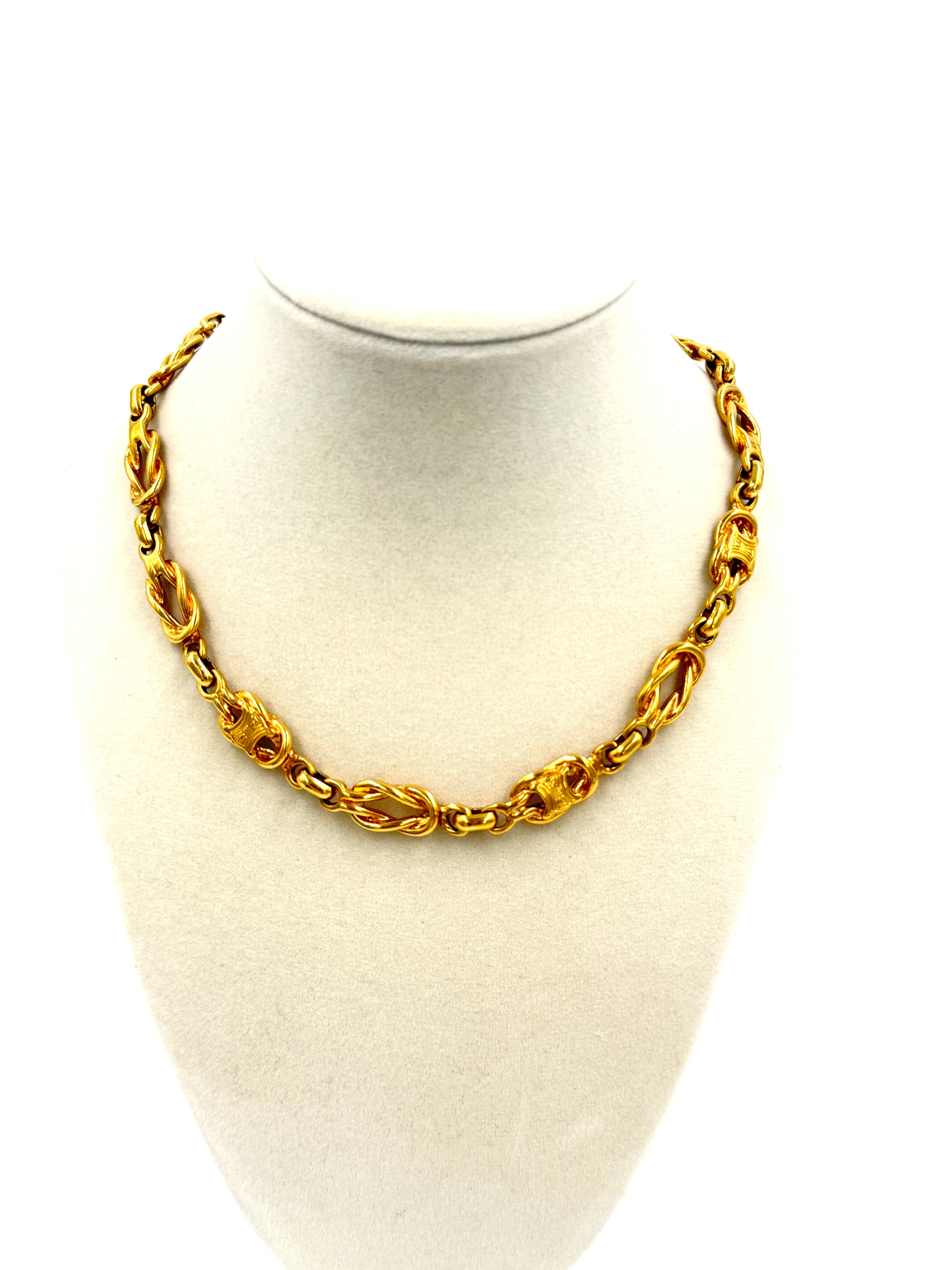 Pre-owned Celine Triomphe Chain Necklace - Authenticated