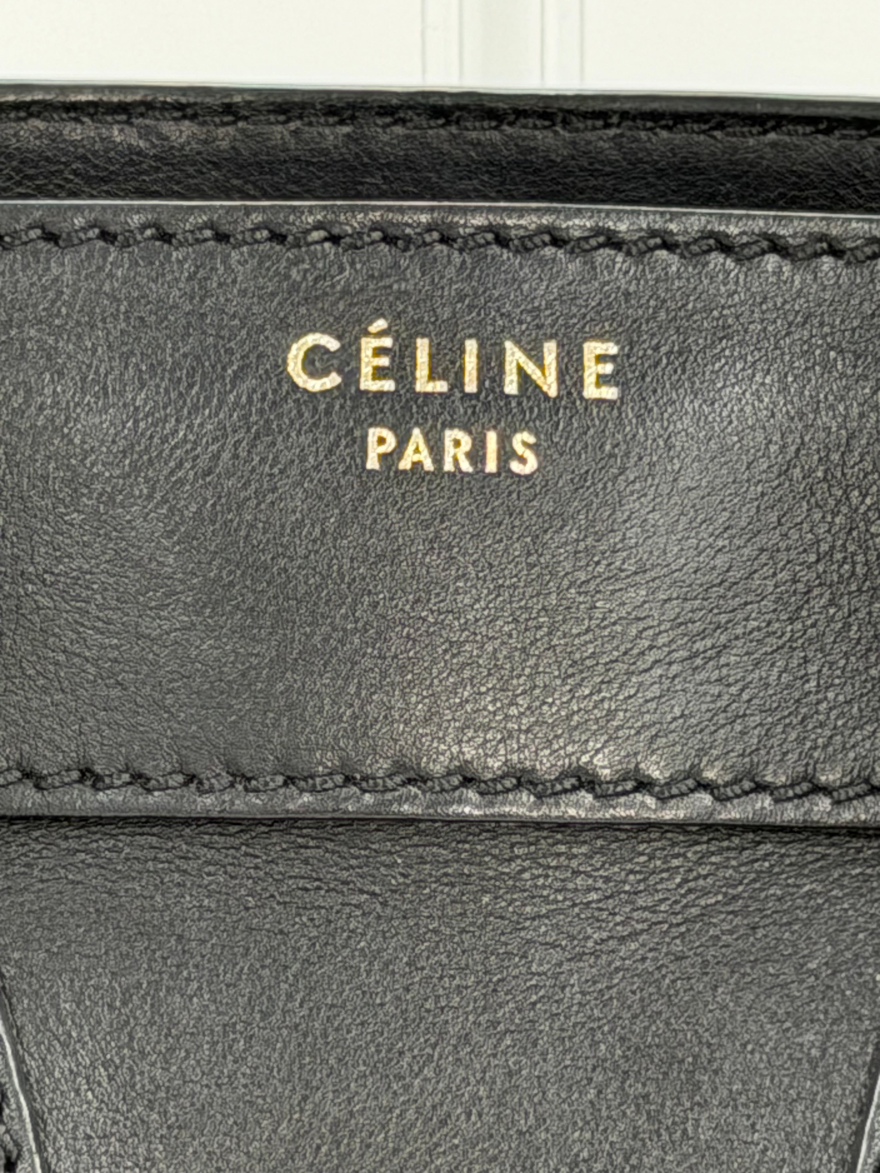 Pre-owned Celine Black Micro Luggage - Authenticated