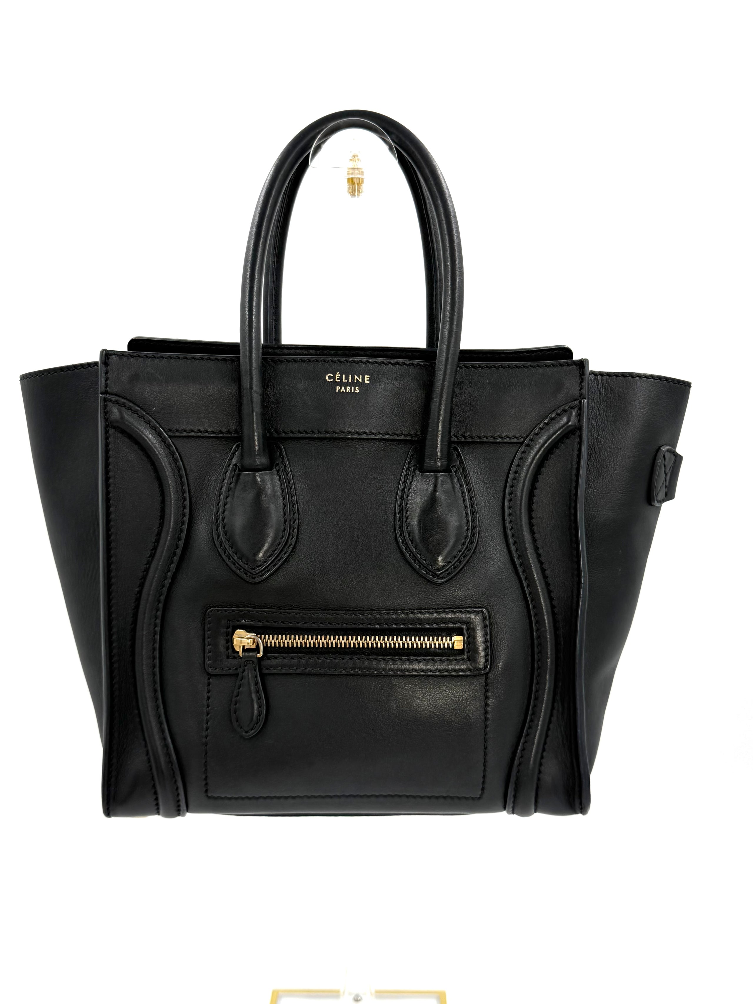 Pre-owned Celine Black Micro Luggage - Authenticated