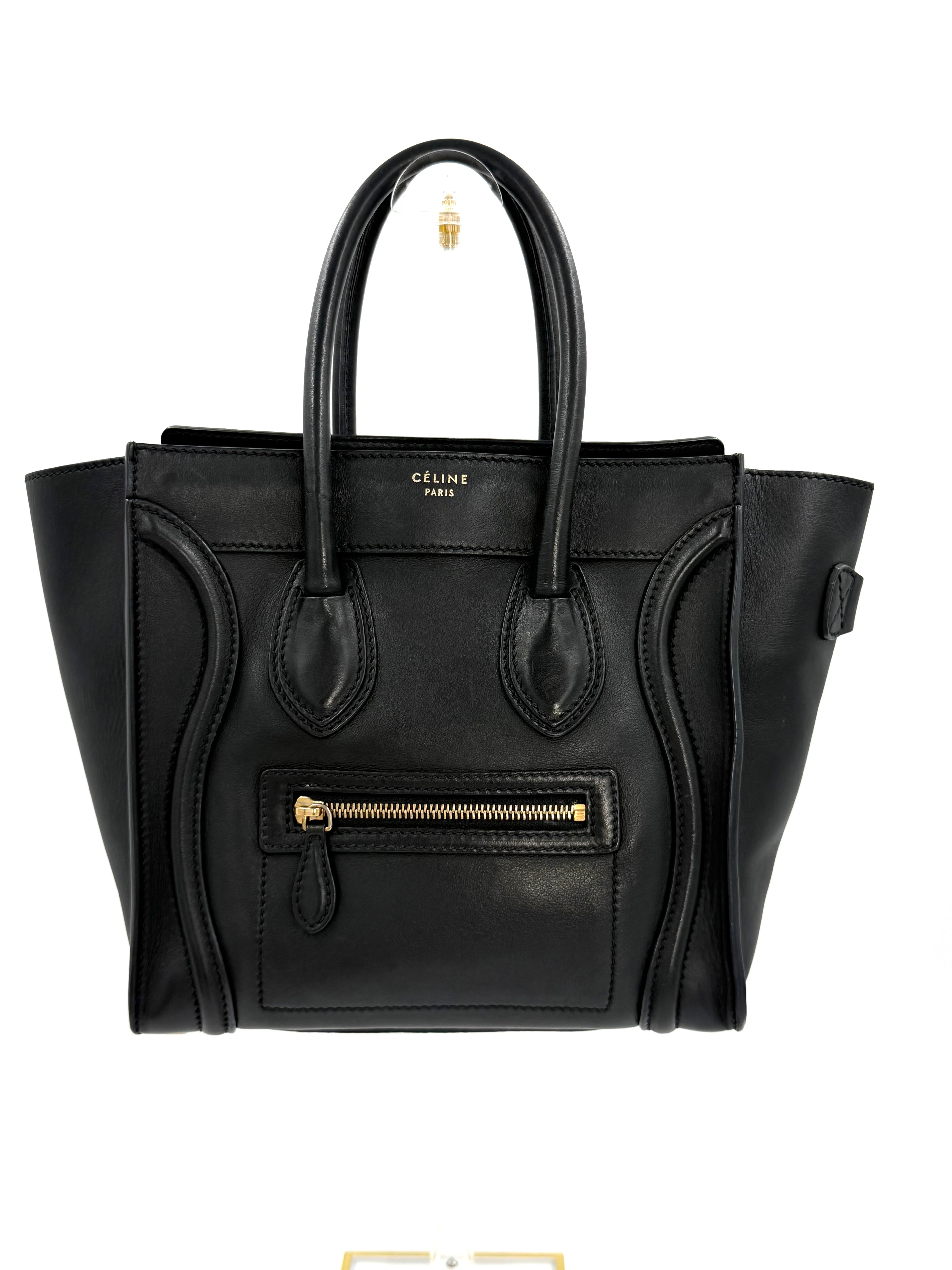 Pre-owned Celine Black Micro Luggage - Authenticated