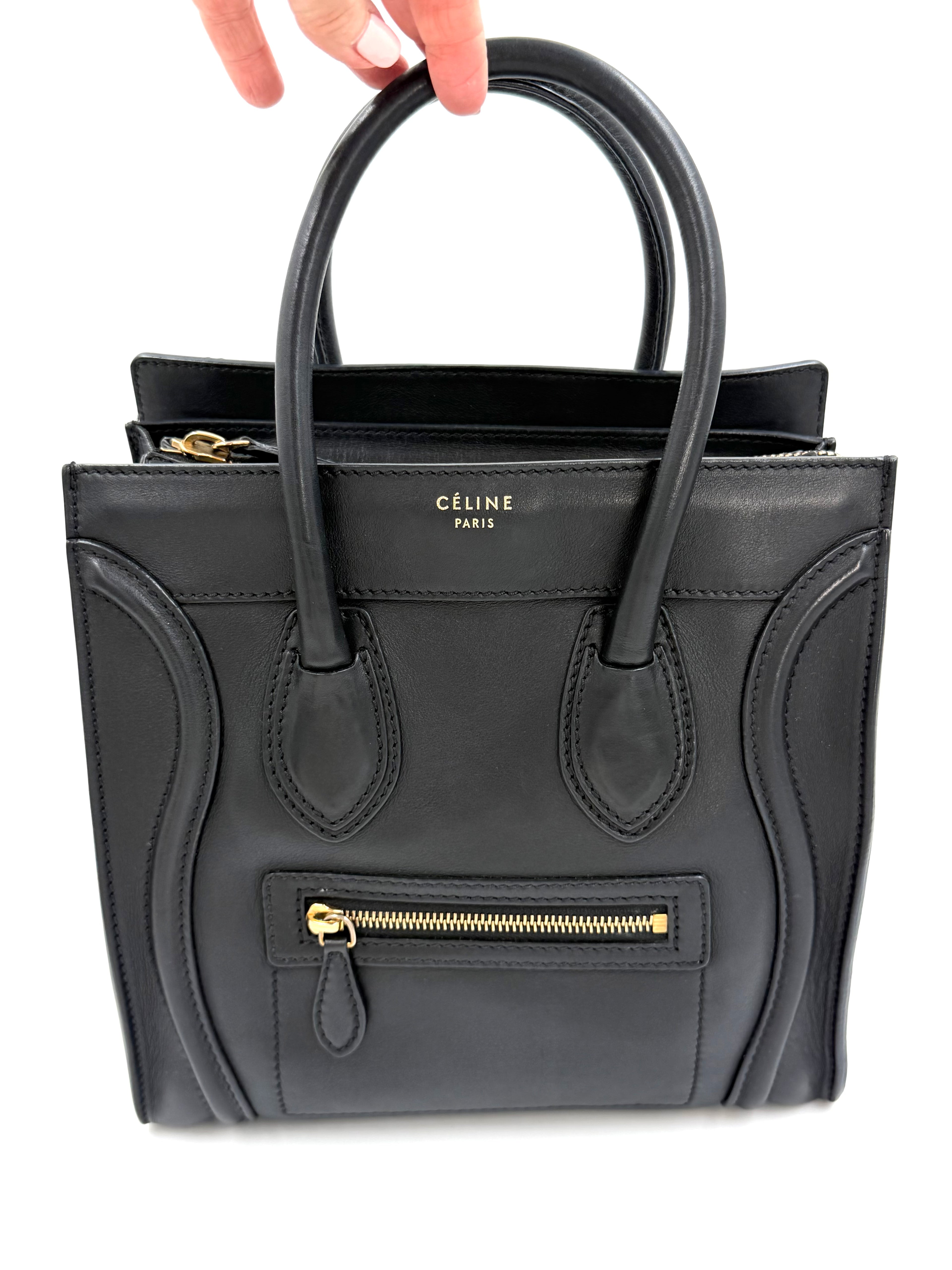 Pre-owned Celine Black Micro Luggage - Authenticated