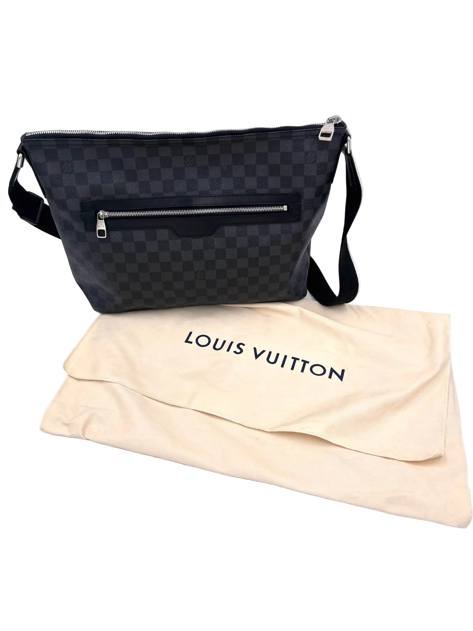 Pre-owned Louis Vuitton Mick Messenger Bag Damier Graphite - Authenticated
