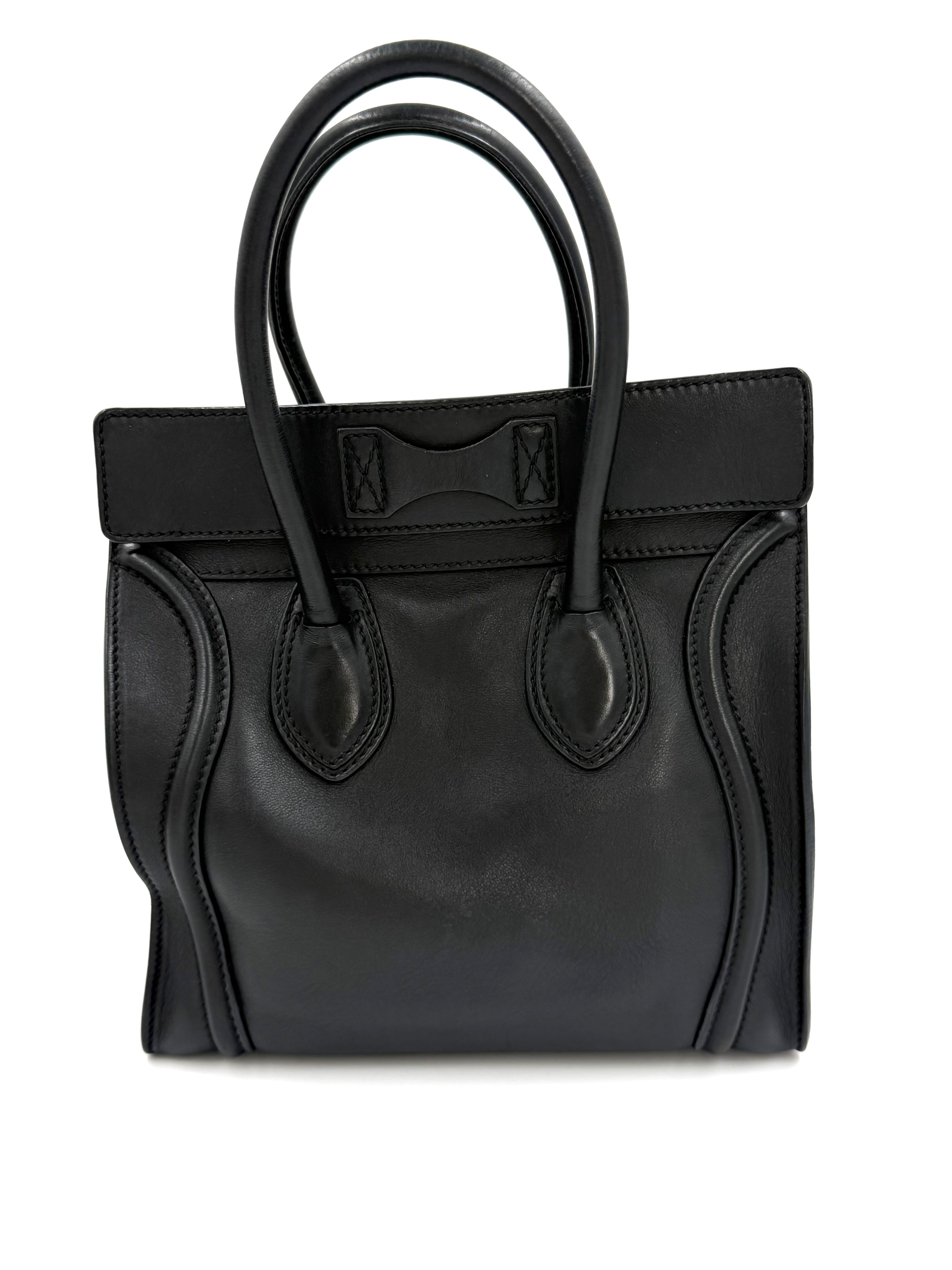 Pre-owned Celine Black Micro Luggage - Authenticated