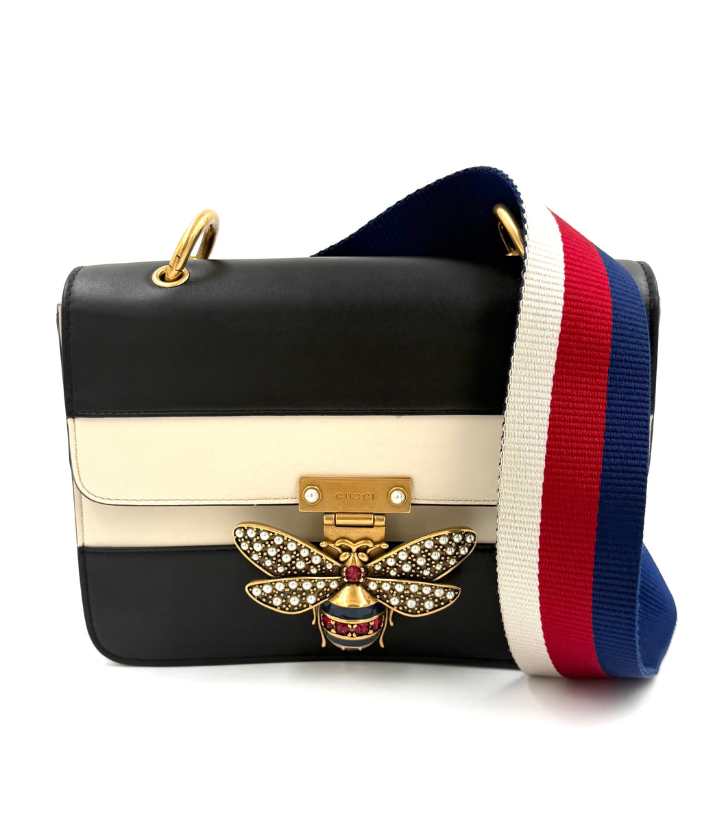 Pre-owned Gucci Calfskin Sylvie Web Queen Margaret Bag - Authenticated