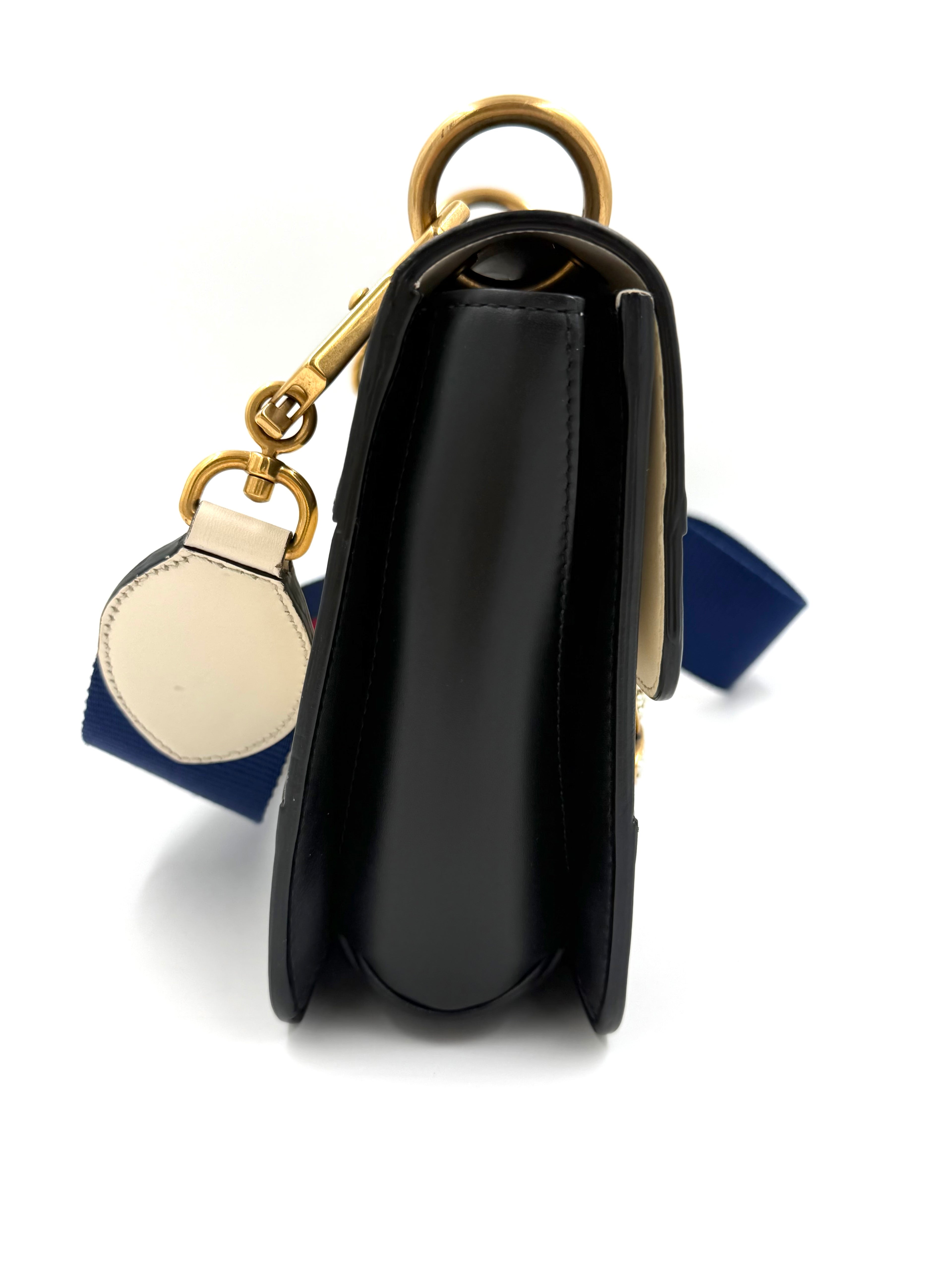 Pre-owned Gucci Calfskin Sylvie Web Queen Margaret Bag - Authenticated