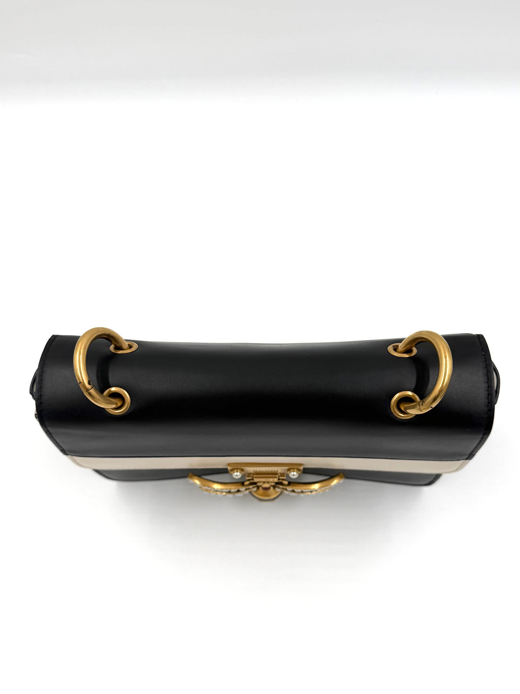 Pre-owned Gucci Calfskin Sylvie Web Queen Margaret Bag - Authenticated
