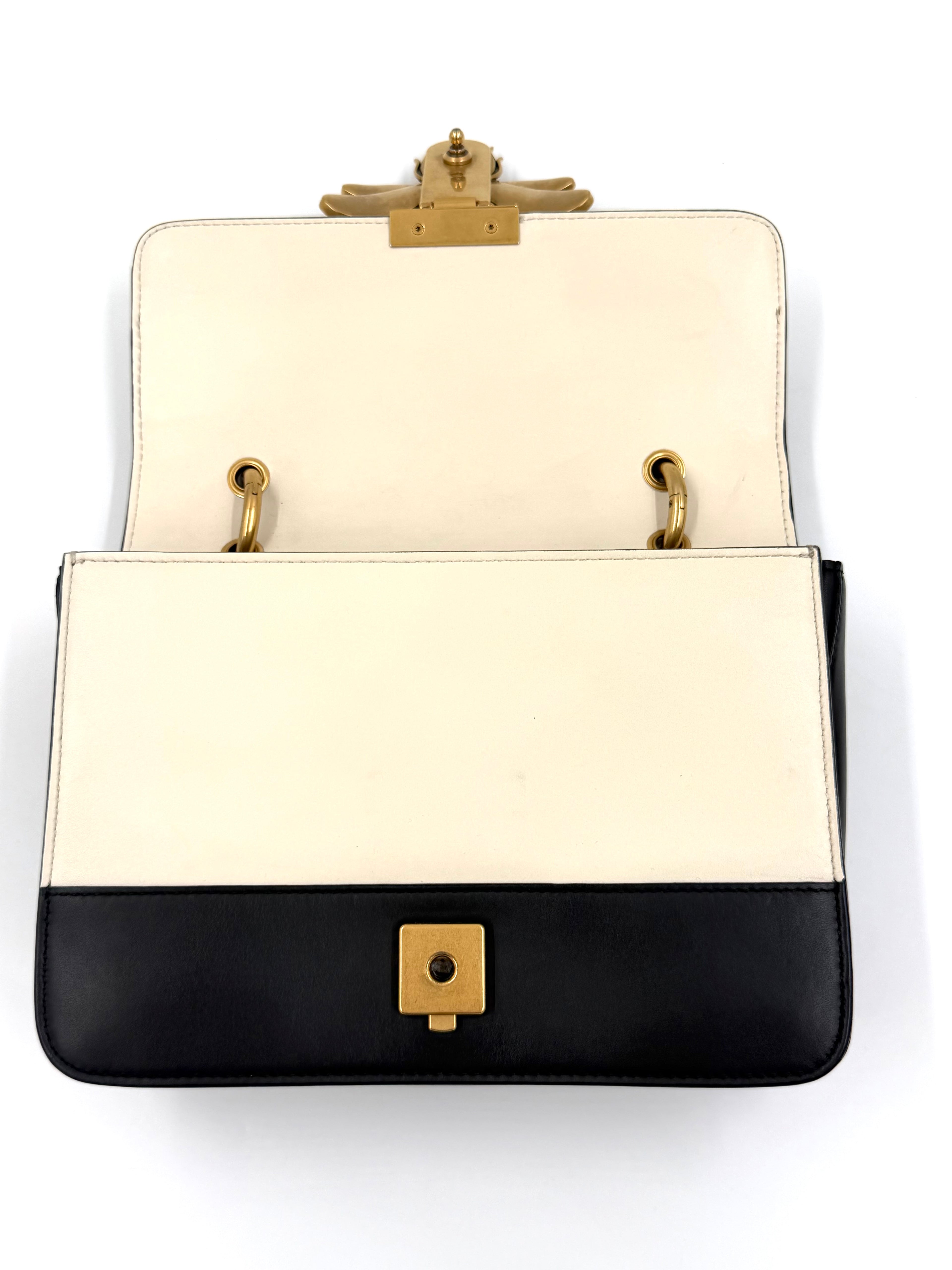 Pre-owned Gucci Calfskin Sylvie Web Queen Margaret Bag - Authenticated