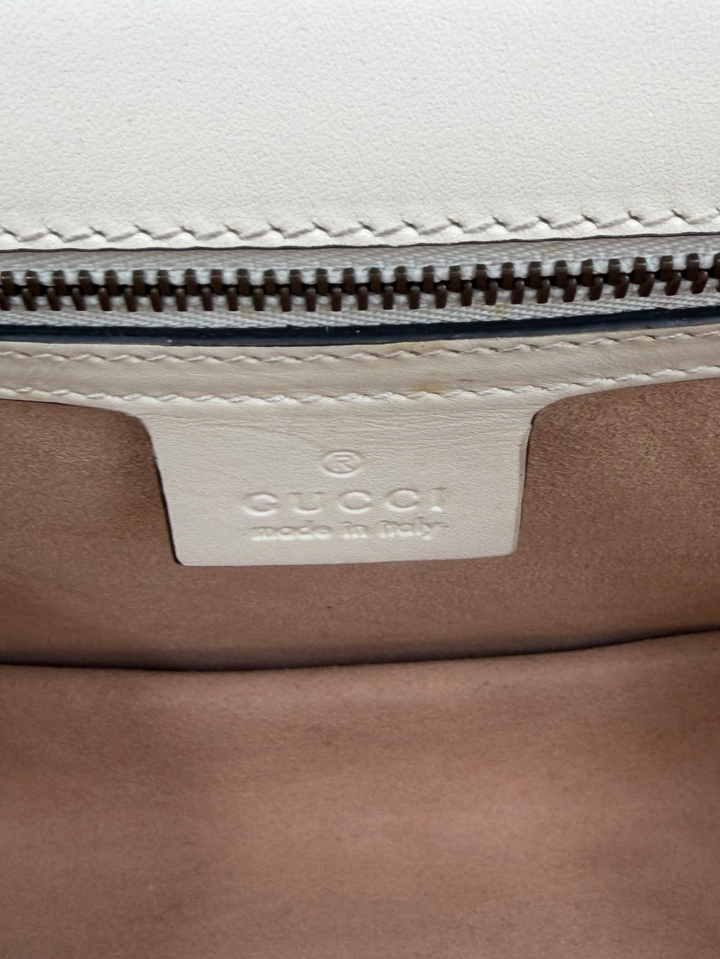 Pre-owned Gucci Calfskin Sylvie Web Queen Margaret Bag - Authenticated