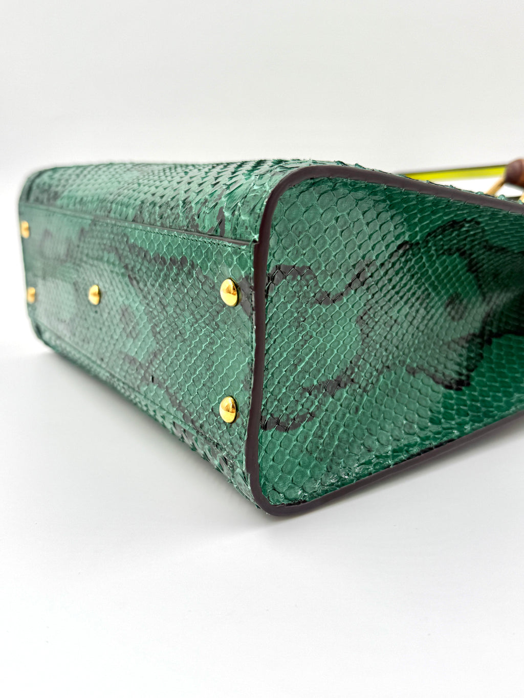 Gucci Green Python Bag Gucci Green Python Diana Bag Bamboo Handles - Pristine – Hawley Revival