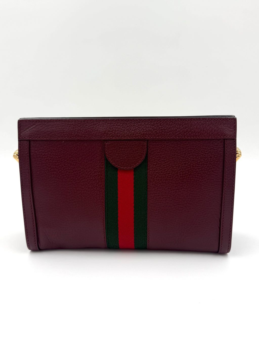 Pre-Owned Gucci Ophidia Burgundy Leather Small Shoulder Crossbody Bag - Authenticated