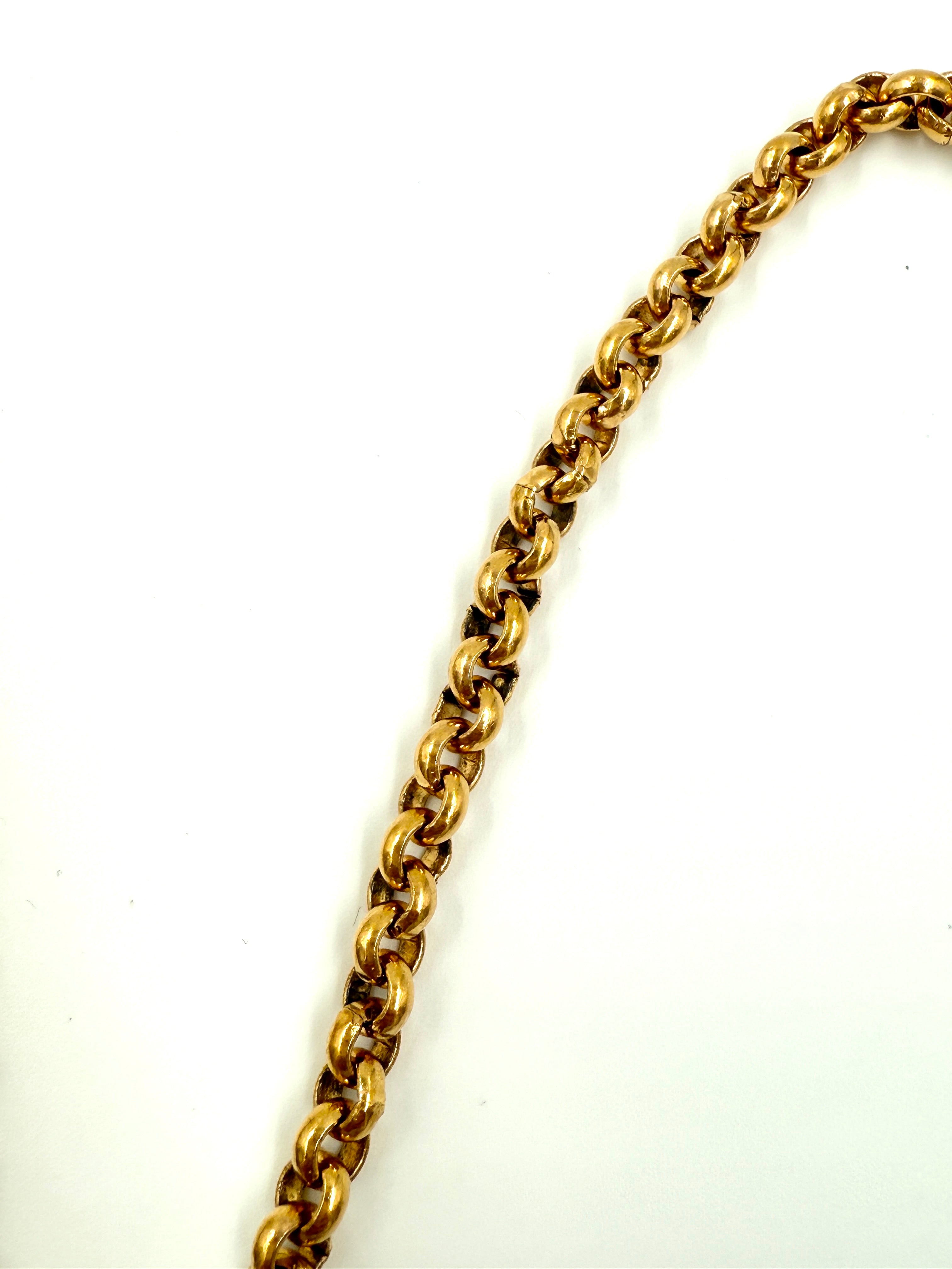 Pre-Owned Chanel Monocle Necklace 24k Gold Plated - Authenticated