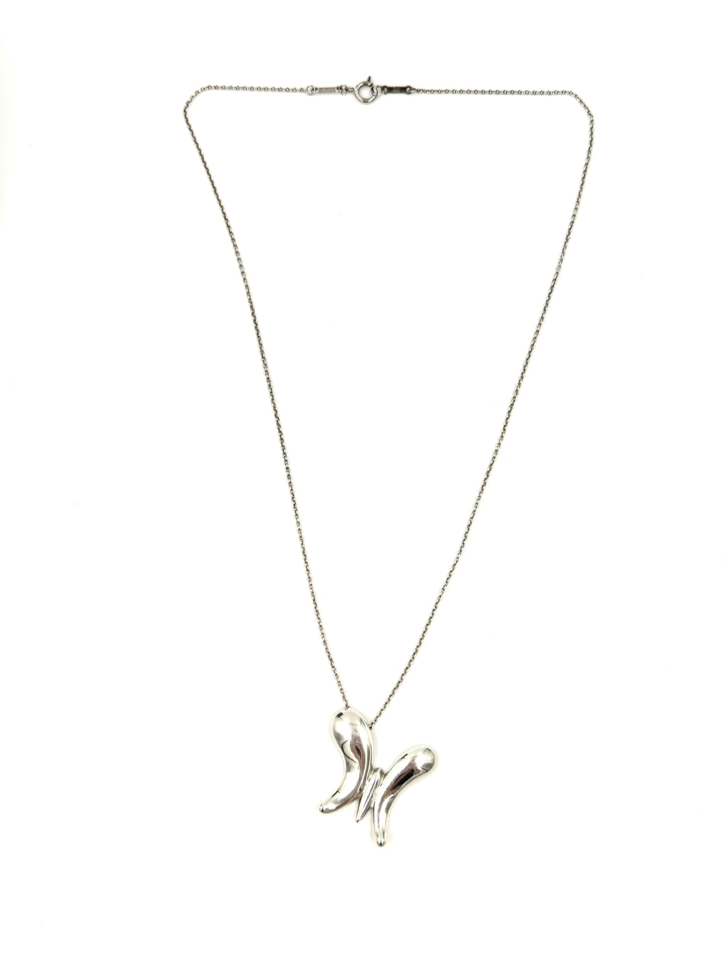 Pre-Owned Tiffany & Co Elsa Peretti Butterfly Necklace in Sterling Silver - Authenticated