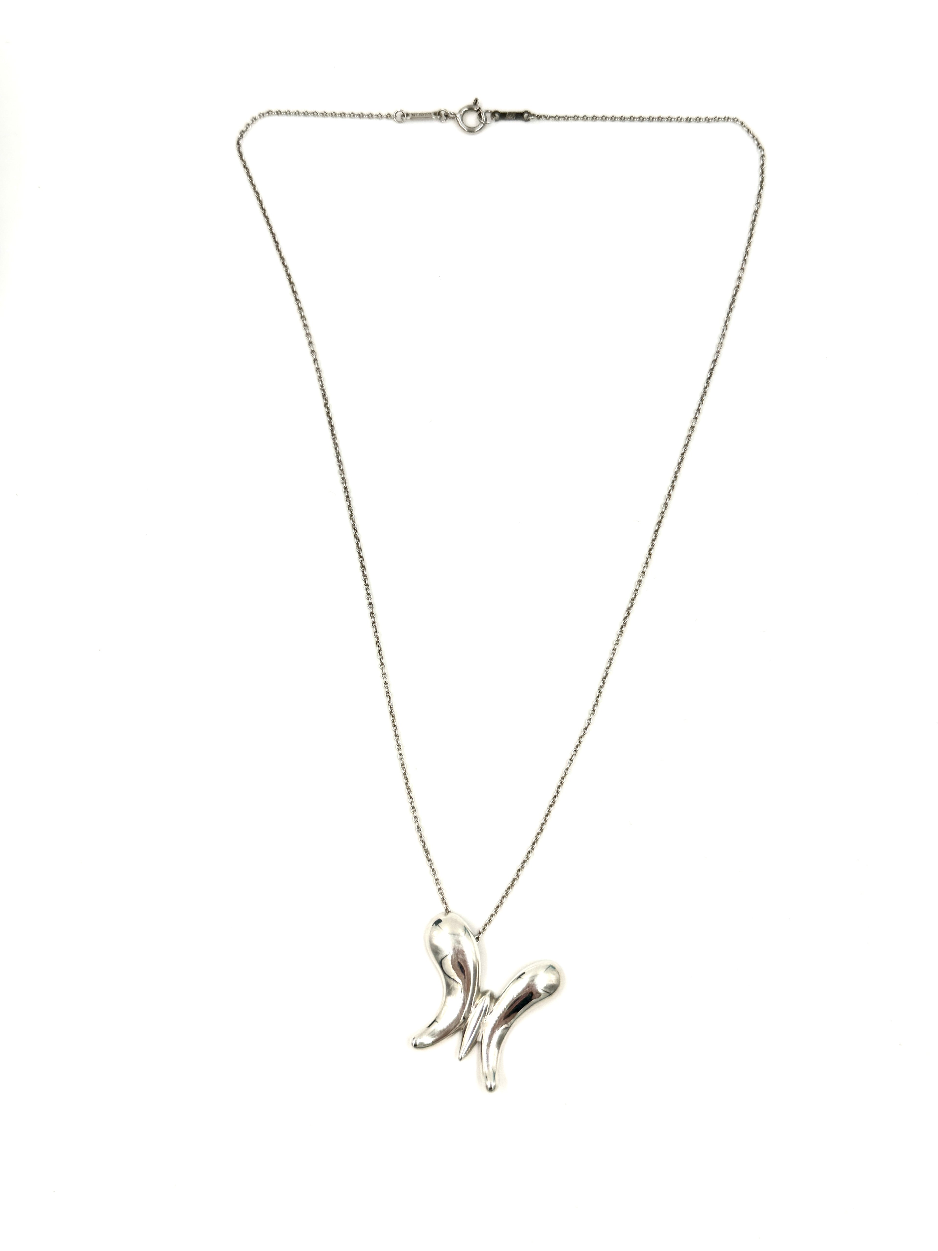 Pre-Owned Tiffany & Co Elsa Peretti Butterfly Necklace in Sterling Silver - Authenticated