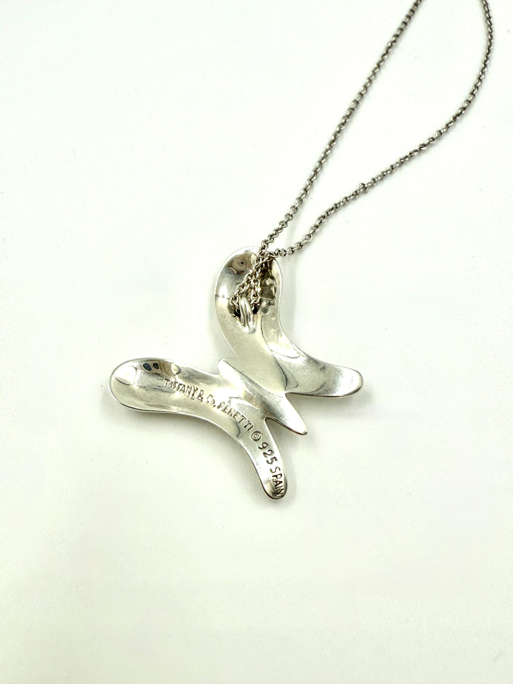 Pre-Owned Tiffany & Co Elsa Peretti Butterfly Necklace in Sterling Silver - Authenticated