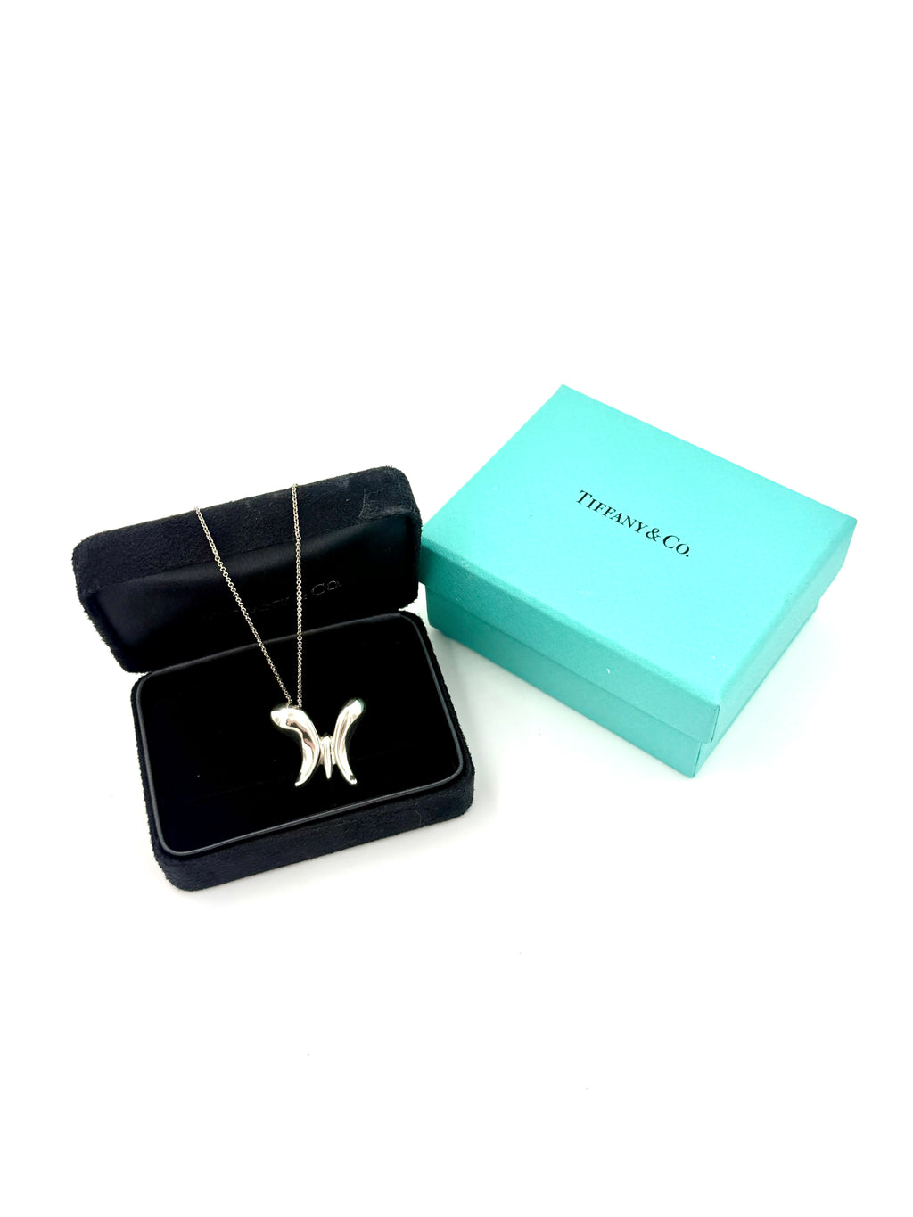 Pre-Owned Tiffany & Co Elsa Peretti Butterfly Necklace in Sterling Silver - Authenticated