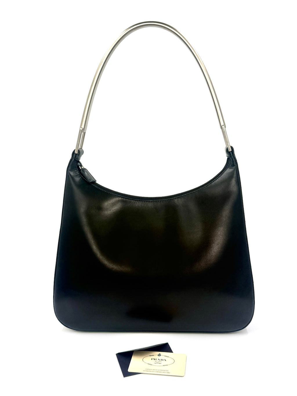 Pre-Owned Prada Vitello Metallo Cleo Shoulder Bag - Authenticated