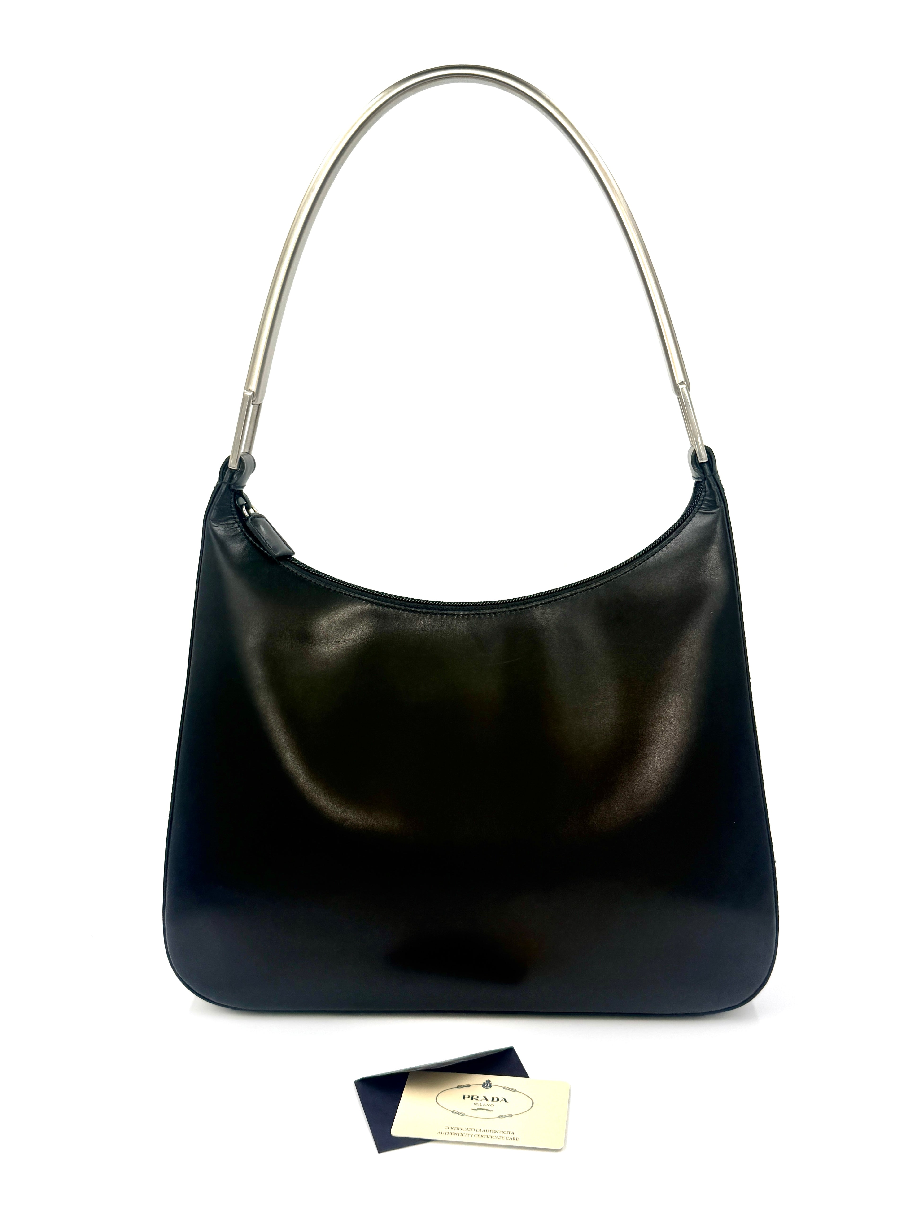 Pre-Owned Prada Vitello Metallo Cleo Shoulder Bag - Authenticated