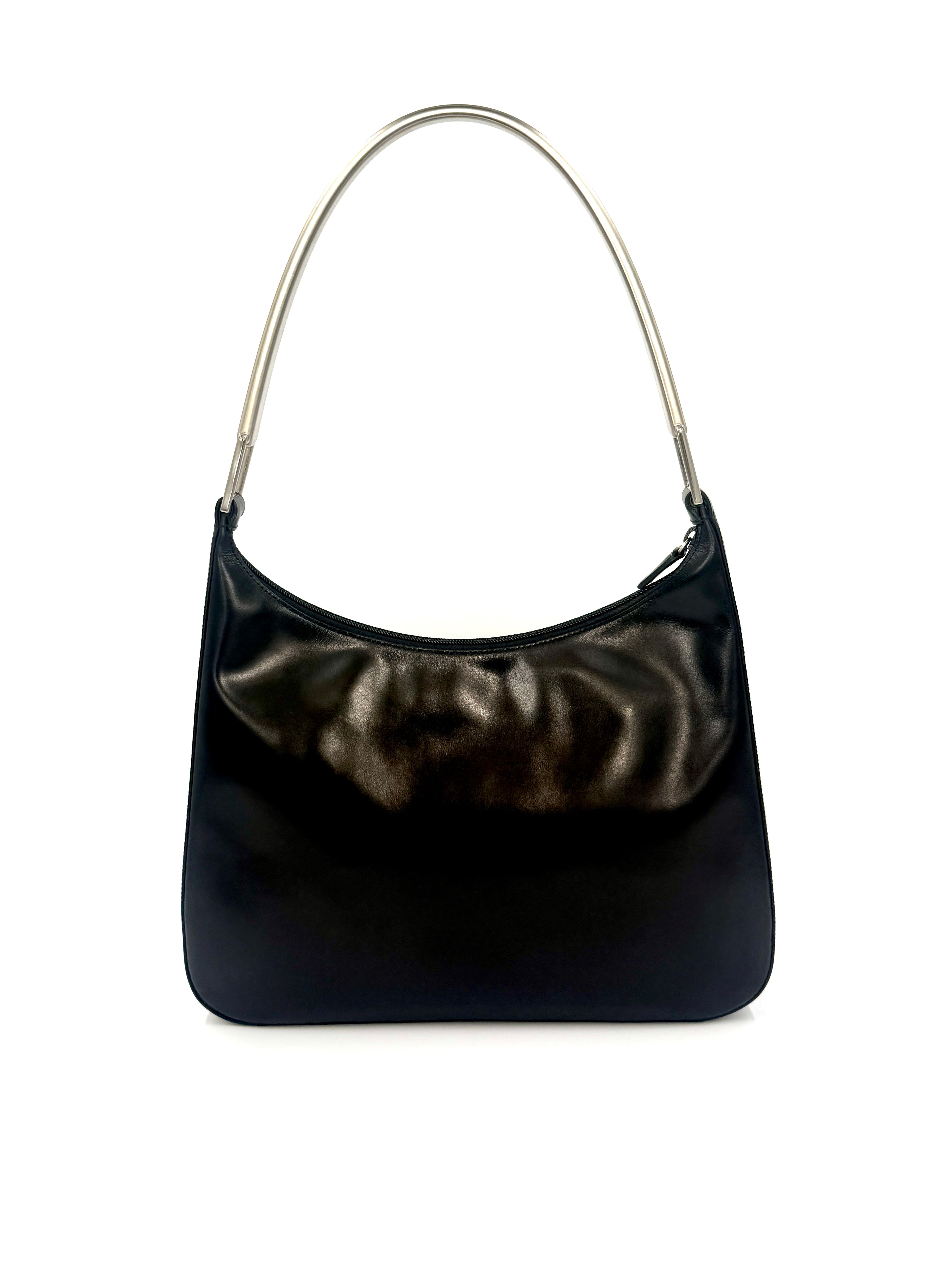 Pre-Owned Prada Vitello Metallo Cleo Shoulder Bag - Authenticated