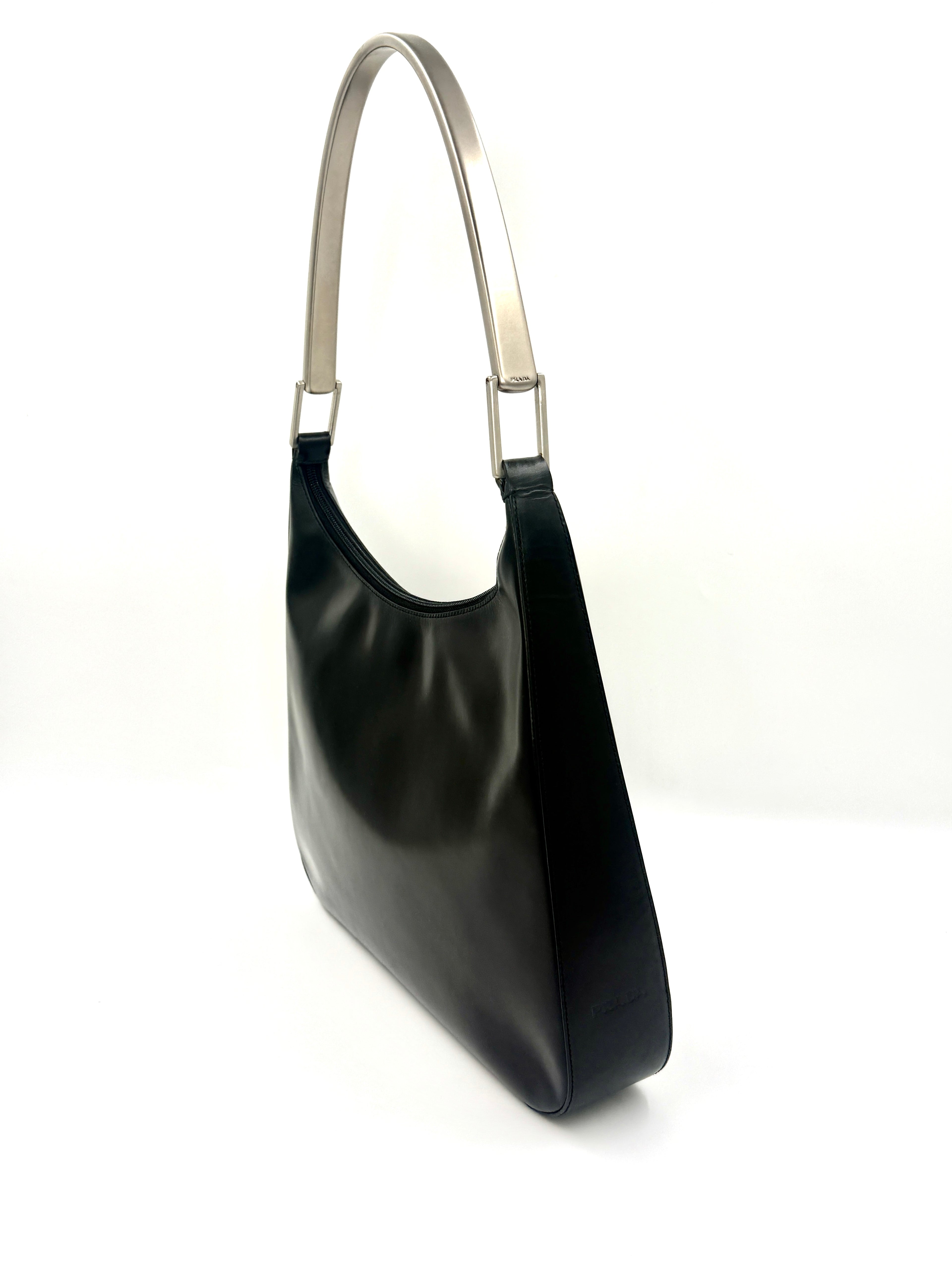 Pre-Owned Prada Vitello Metallo Cleo Shoulder Bag - Authenticated