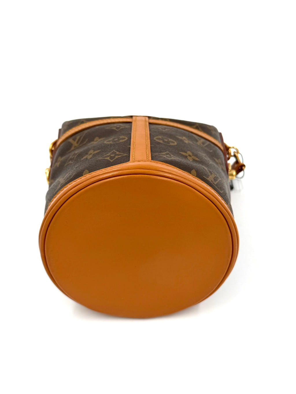 Pre-owned Louis Vuitton Coated Canvas & Calfskin Shoulder Bag Duffle Brown Monogram - Authenticated